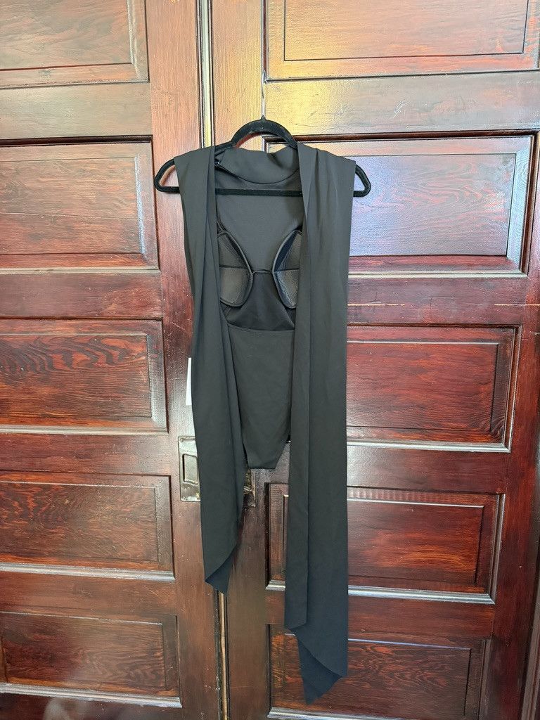 Jean Paul Gaultier JPG Black Bodysuit with Asymmetric Draped Panels Size S / US 4 / IT 40 - 3 Thumbnail