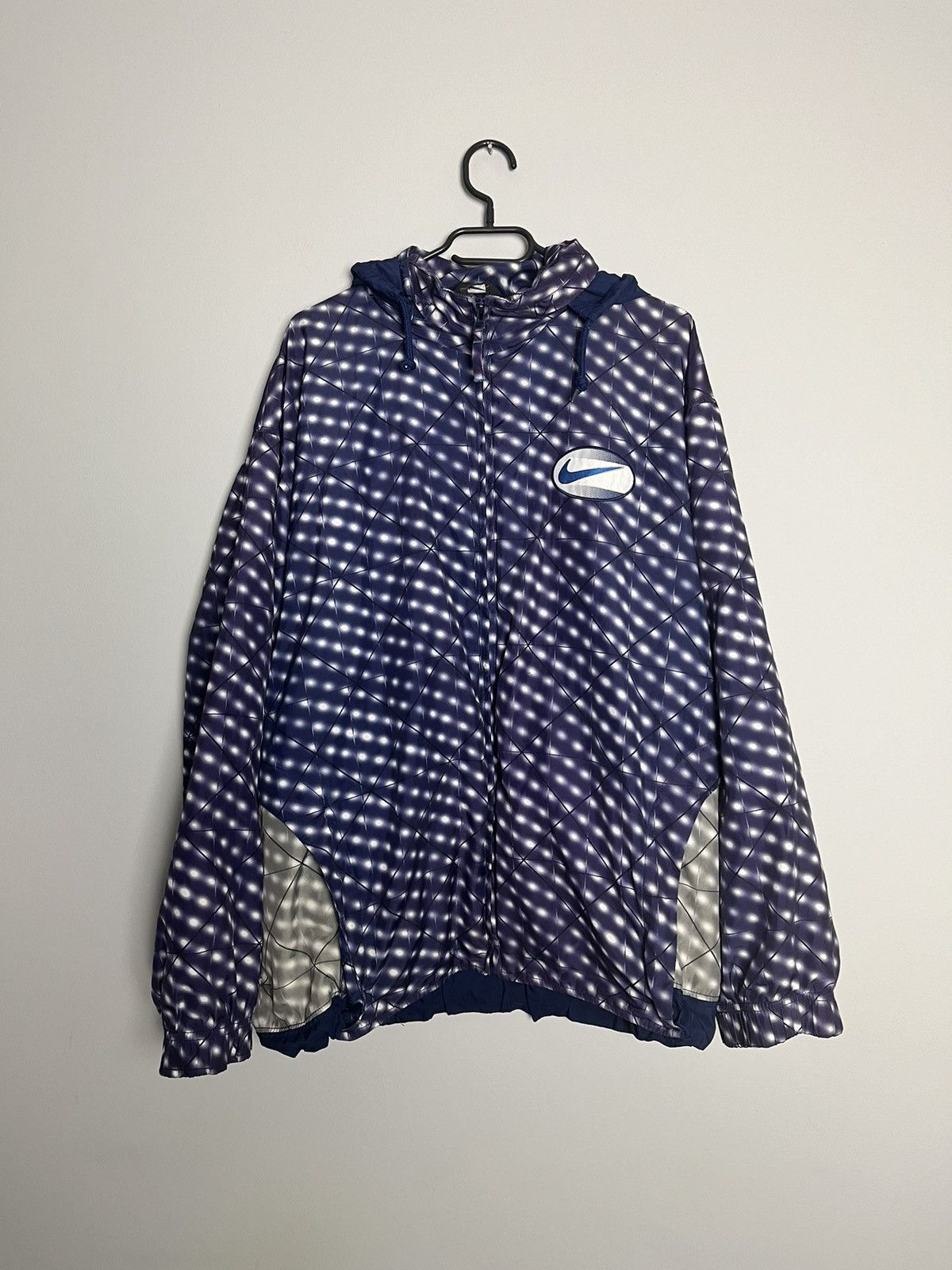 Nike Nike Vintage 90 Center Middle Swoosh Printed Graphic Jacket Size US L / EU 52-54 / 3 - 1 Thumbnail
