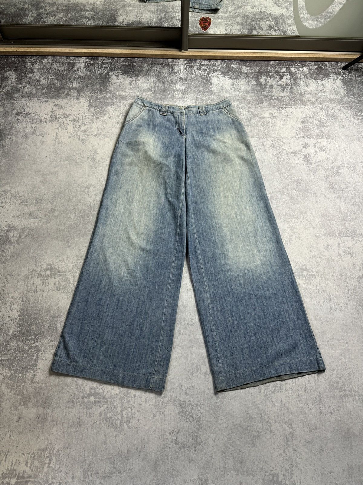 Versace Distressed Dirty Y2K Baggy 90s Wide Leg Acne Jeans