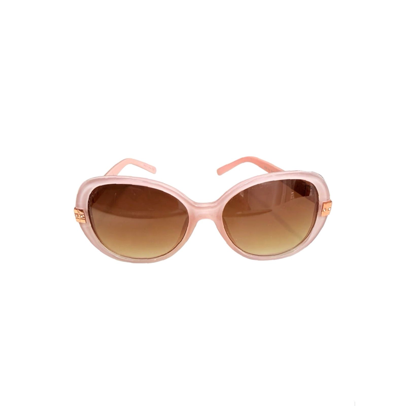 Kenneth Jay Lane VINTAGE Kenneth Jay Lane KJL-41238 Blush Retro Sunglasses Jackie O Pink Bling Sunglasses Unisex Adult Pink Brown Gradient Glam Rock Size ONE SIZE - 2 Thumbnail