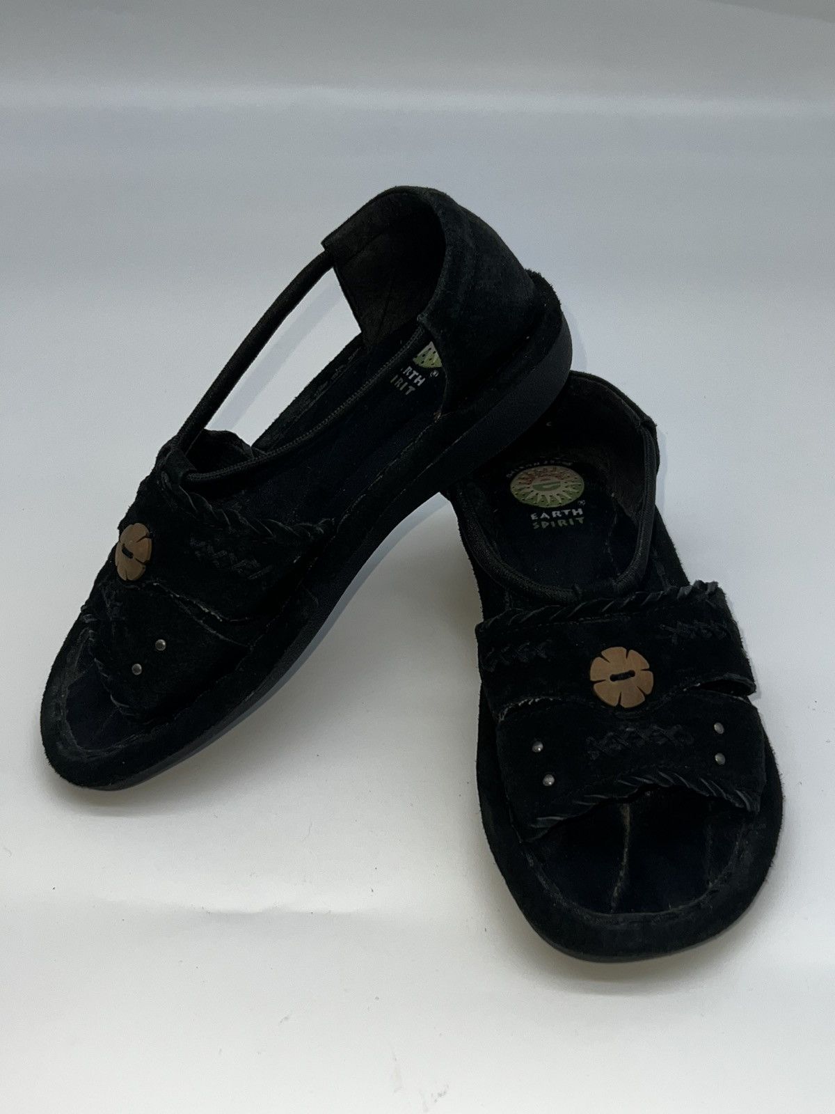 Other Earth Spirit Women's Black Suede Slip-On Shoes Size 7W Bead Size US 7 / IT 37 - 8 Thumbnail