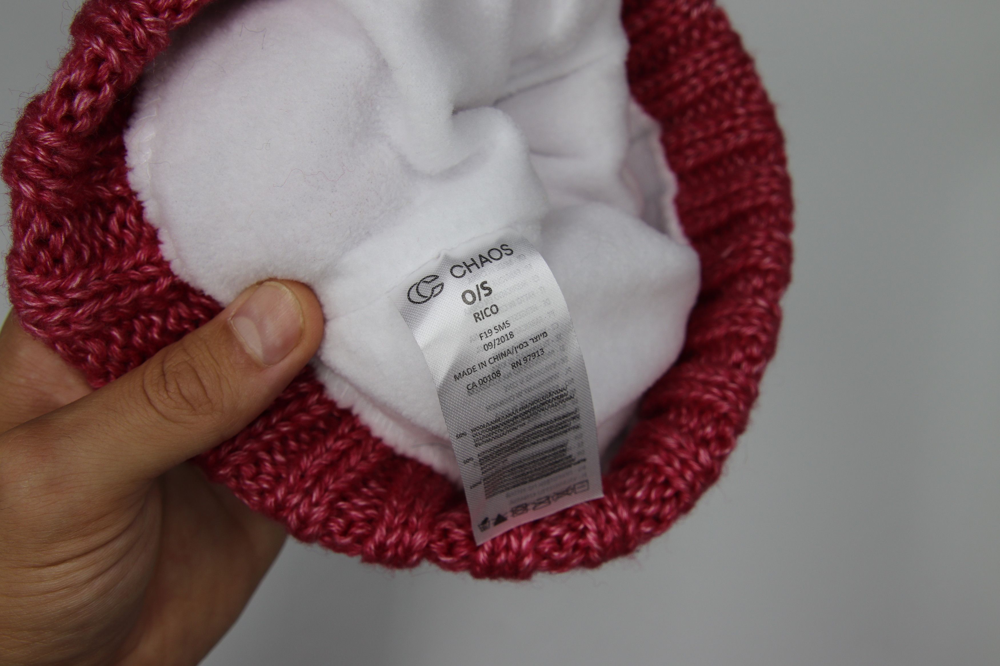 Other Chaos Twisted 50% Merino Beanie Pink Size ONE SIZE - 3 Thumbnail