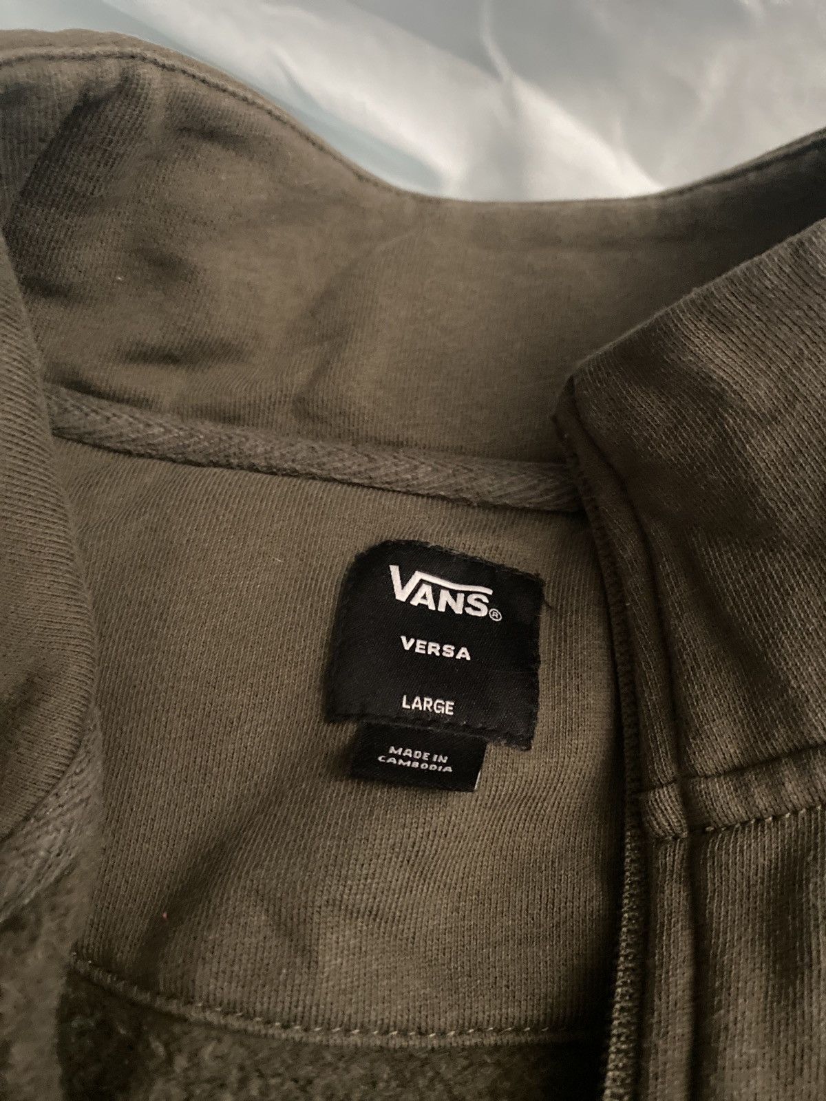 Vans Vans olive collared zip sweatshirt Size US L / EU 52-54 / 3 - 3 Thumbnail