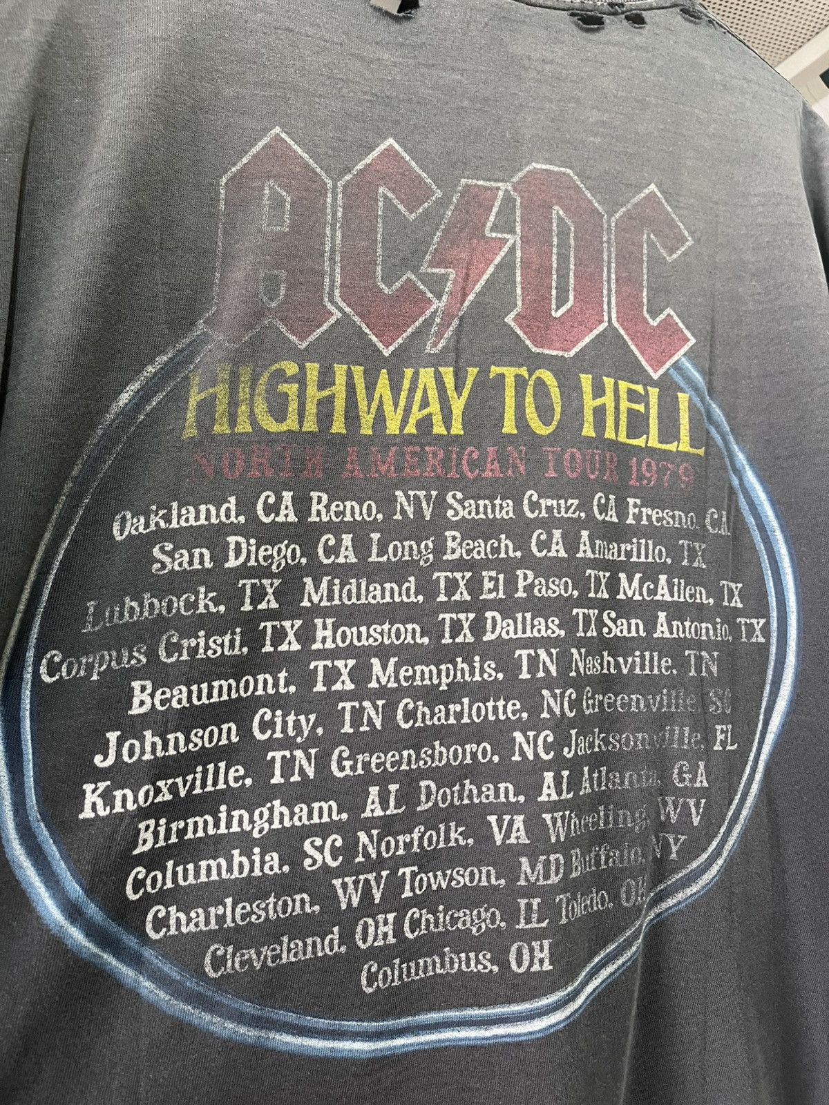 AC/DC Vintage 2009 ACDC “ Highway To Hell” Tour Tee 1979 Size US XL / EU 56 / 4 - 6 Thumbnail