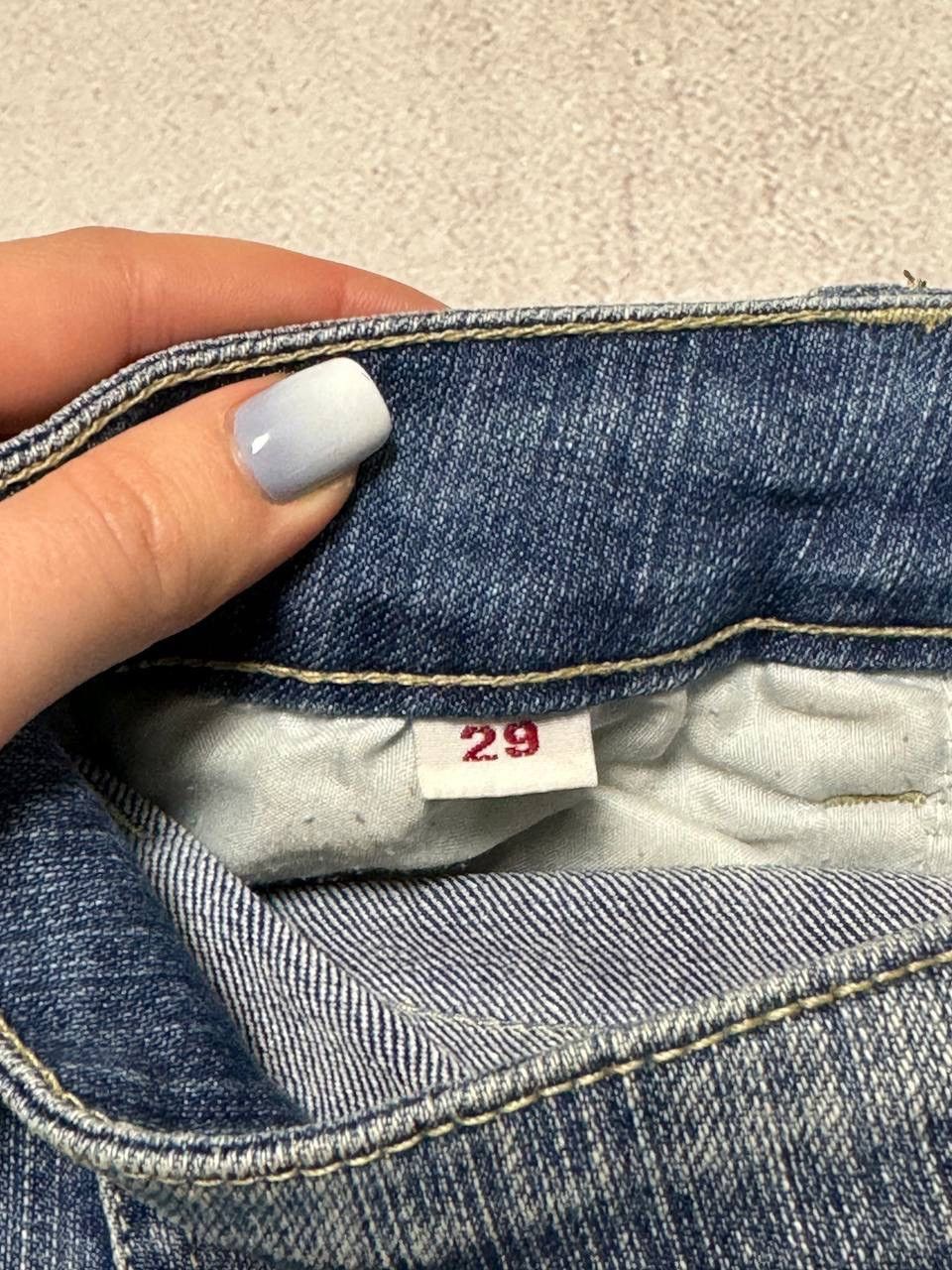 Vintage Vintage Punk Grunge Japanese Big Logo Baggy Dirty Jeans 90s Size 29" - 10 Thumbnail