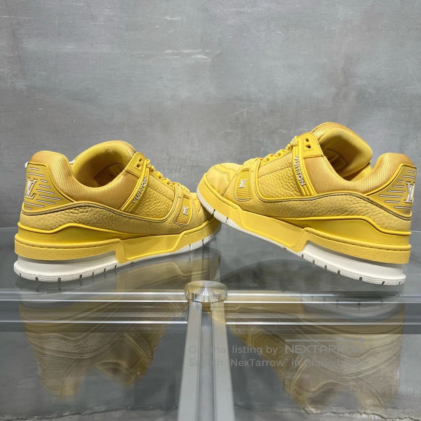 Louis Vuitton Louis Vuitton Trainer White and Yellow shoes Size US 7.5 / IT 37.5 - 5 Thumbnail