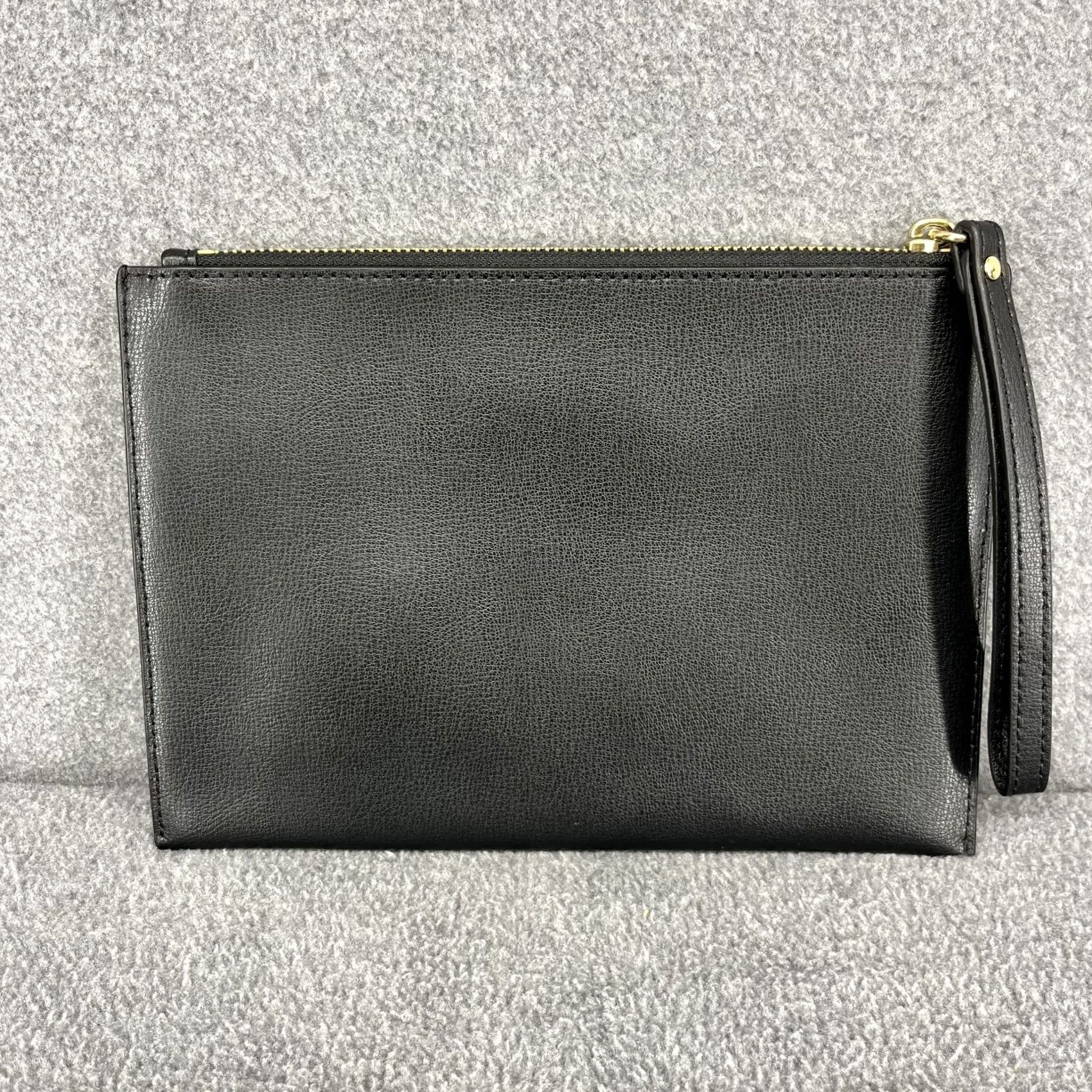 Michael Kors Michael Kors Wristlet Clutch Womens Floral Zip Pouch Bag Purse Black Gold Studded Leather MK Ava Clutch Womens Size ONE SIZE - 5 Thumbnail