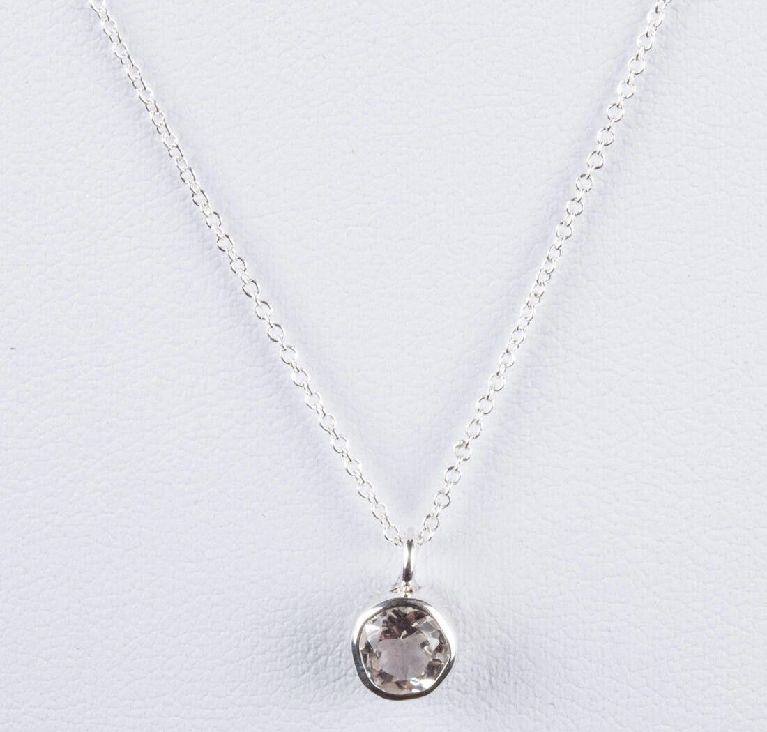Designer Silver Faceted Rock Crystal Clear Quartz Astrology Pendant Size ONE SIZE - 1 Thumbnail
