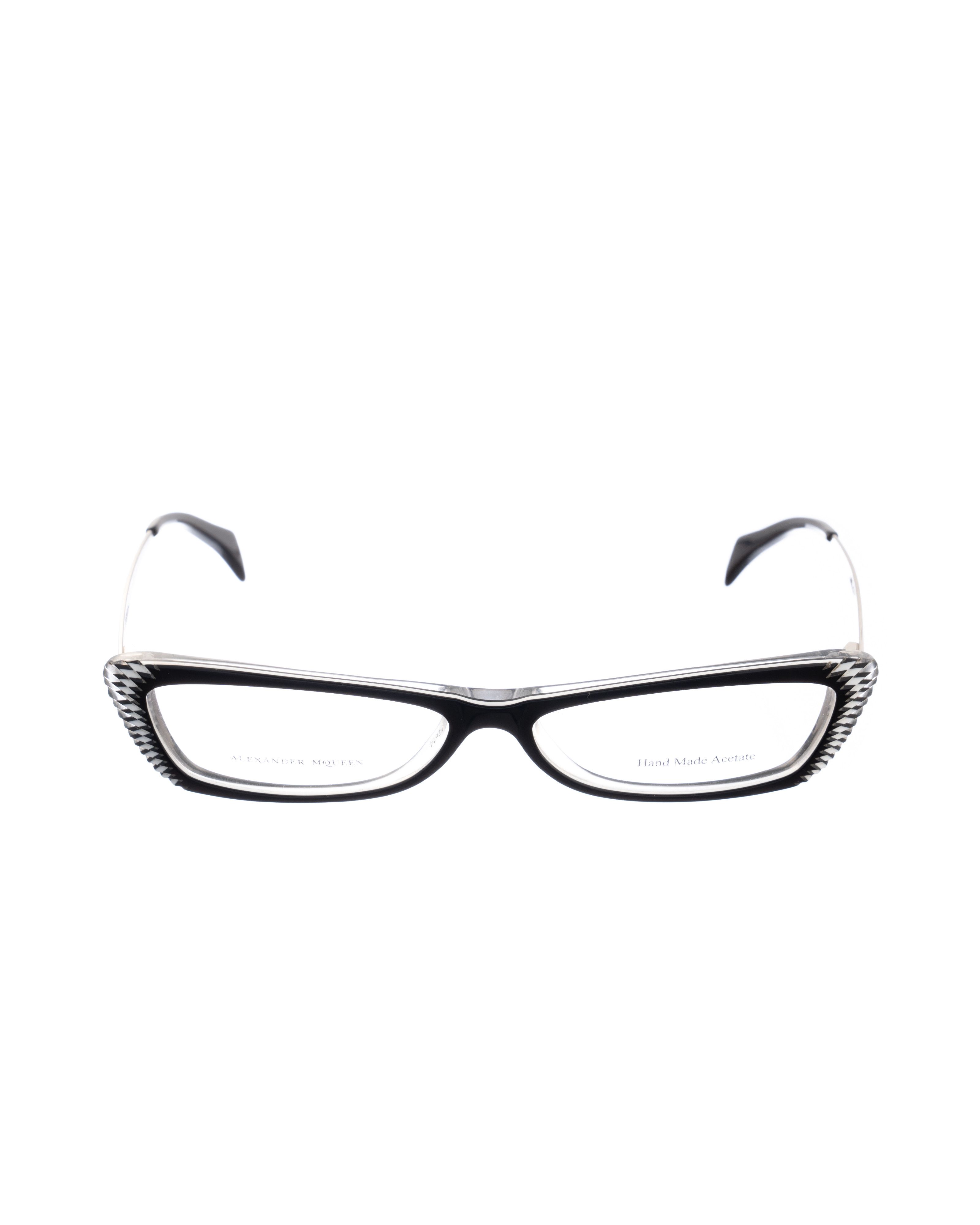 Alexander McQueen Alexander McQueen 90s Black & White Cat-Eye Glasses Size ONE SIZE - 1 Thumbnail