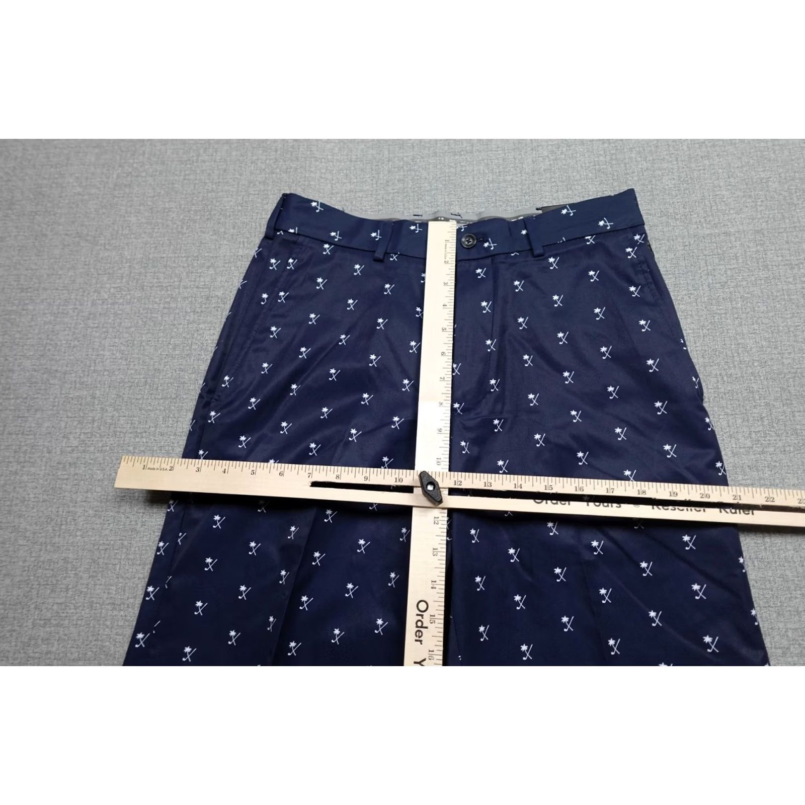 Vintage Walter Hagen Perfect 11 Shorts Mens 30 Navy Palm Club Print Golf 10 Inseam NWT Size US 30 / EU 46 - 6 Thumbnail