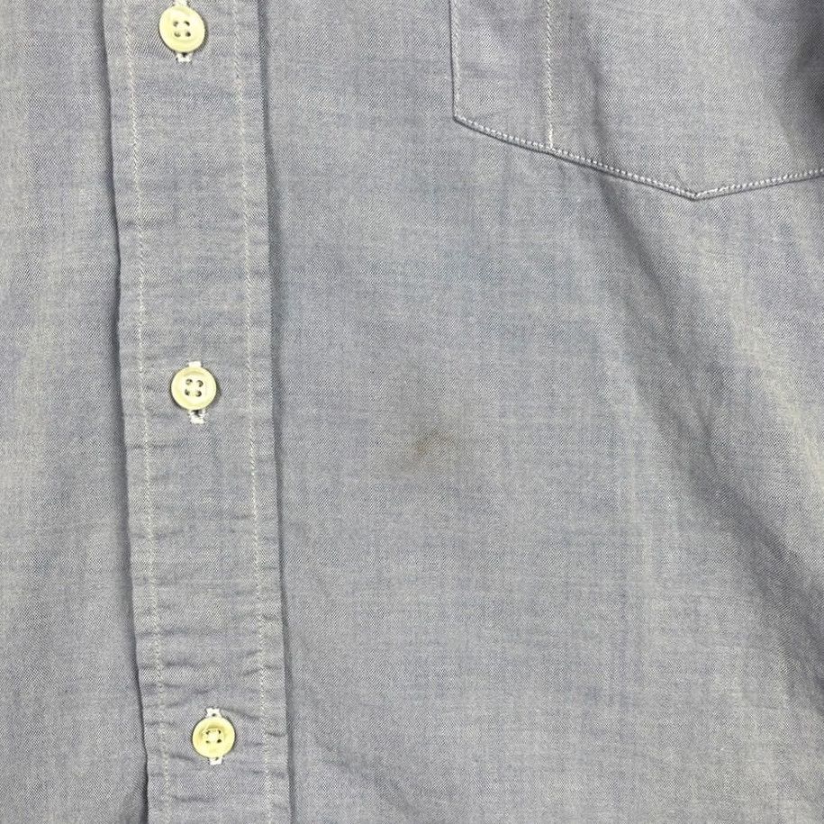 Vintage Lucchese Shirt Mens 34 Blue Chambray Western Button Down Long Sleeve Cowboy Shirt Men Casual Button-Up Size US S / EU 44-46 / 1 - 3 Thumbnail