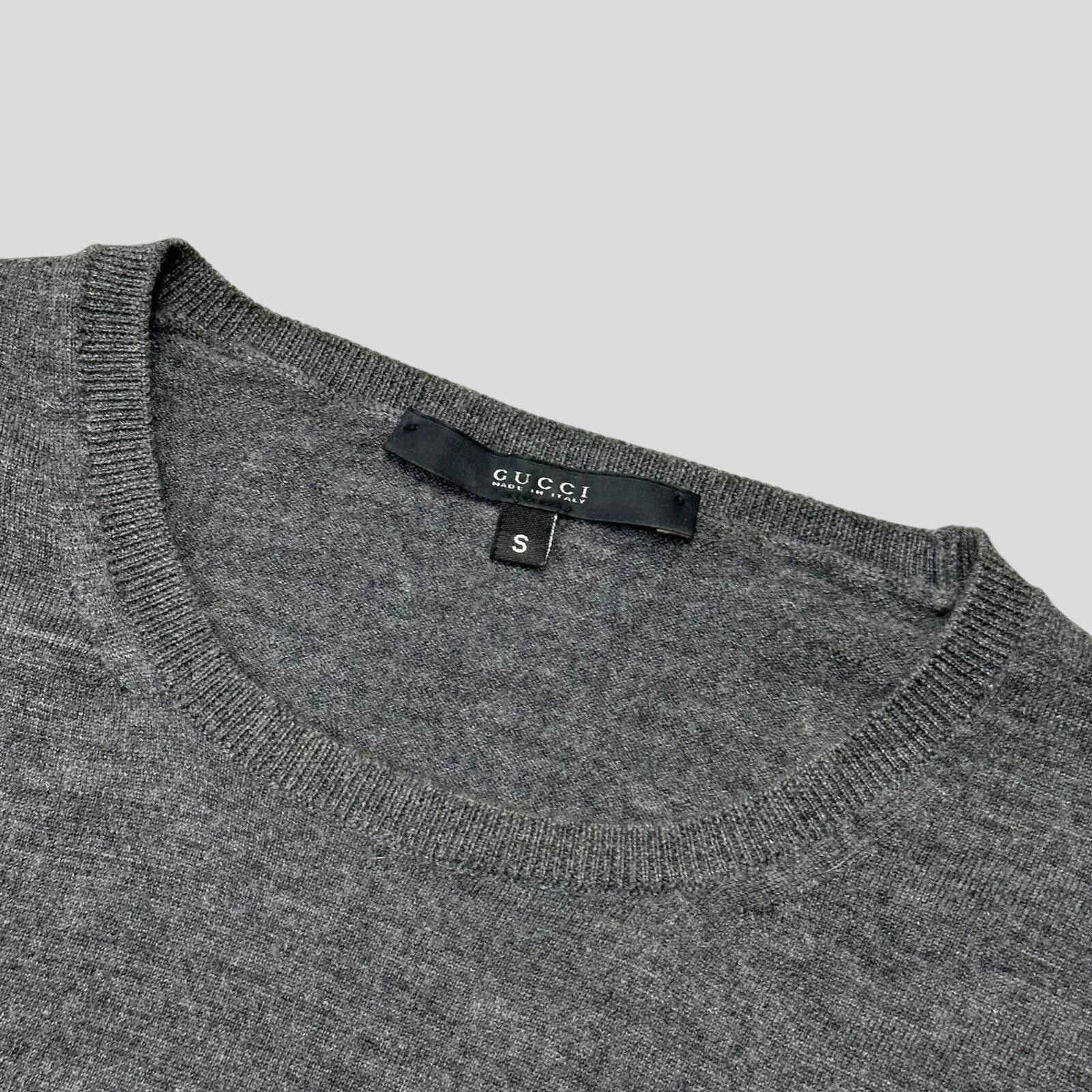 Gucci Gucci by Tom Ford 00’s Embroidered Logo Light Wool Knit - S Size US S / EU 44-46 / 1 - 5 Thumbnail