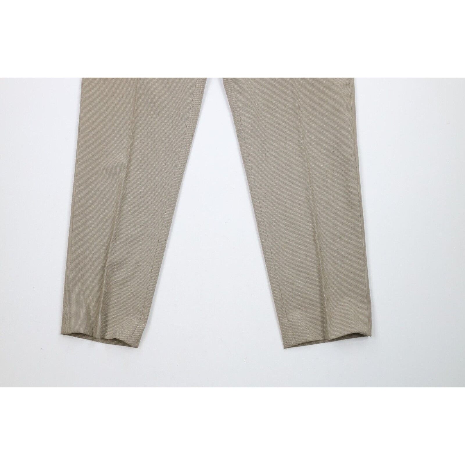 Calvin Klein Calvin Klein Pinstripe 2 Piece Suit Wedding Khaki Tan Size 36S - 12 Thumbnail