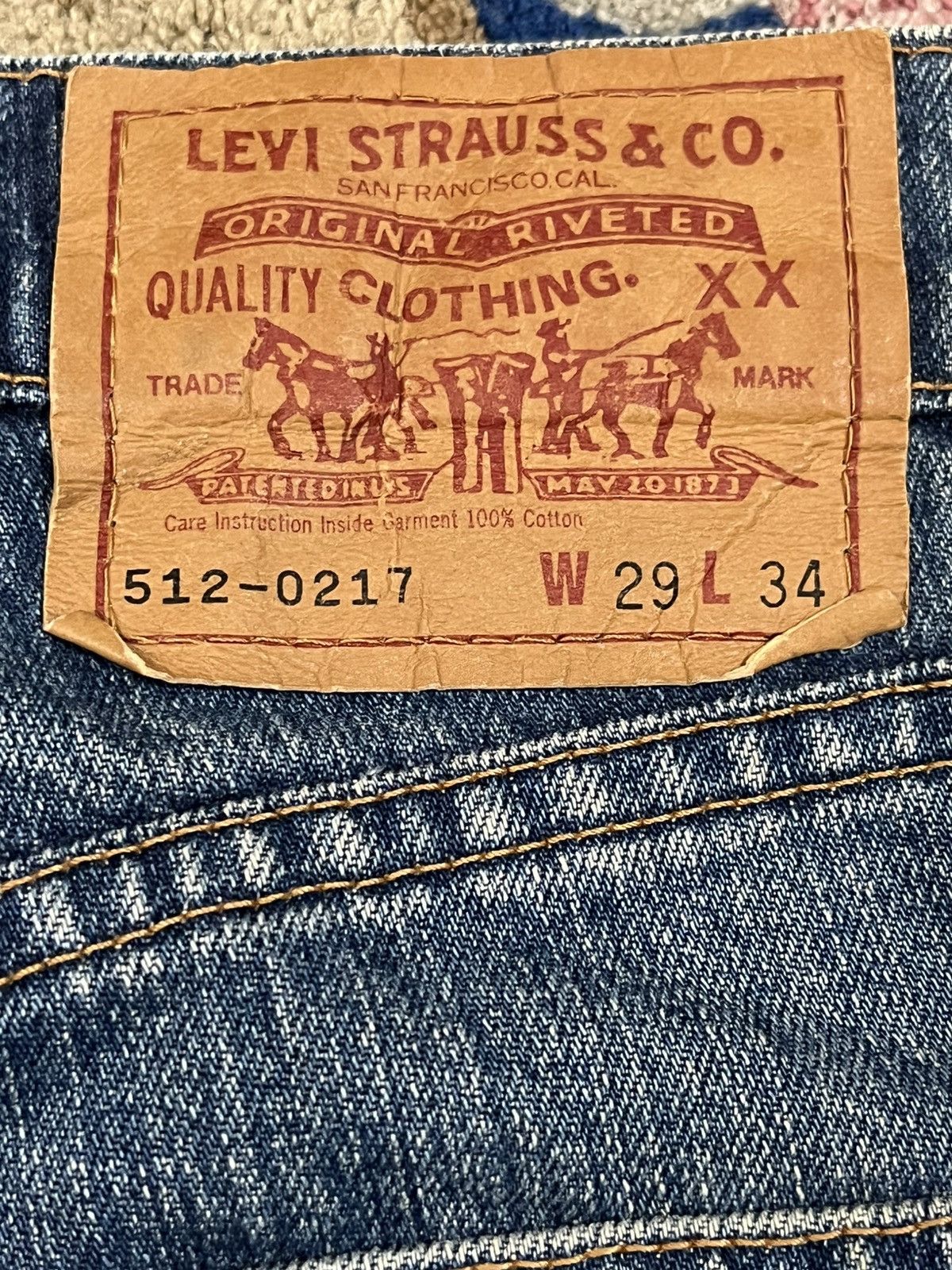 LVC × Levi's × Levi's Vintage Clothing Vintage Levi’s 512-0217 Faded Distressed Denim Size US 29 - 10 Thumbnail
