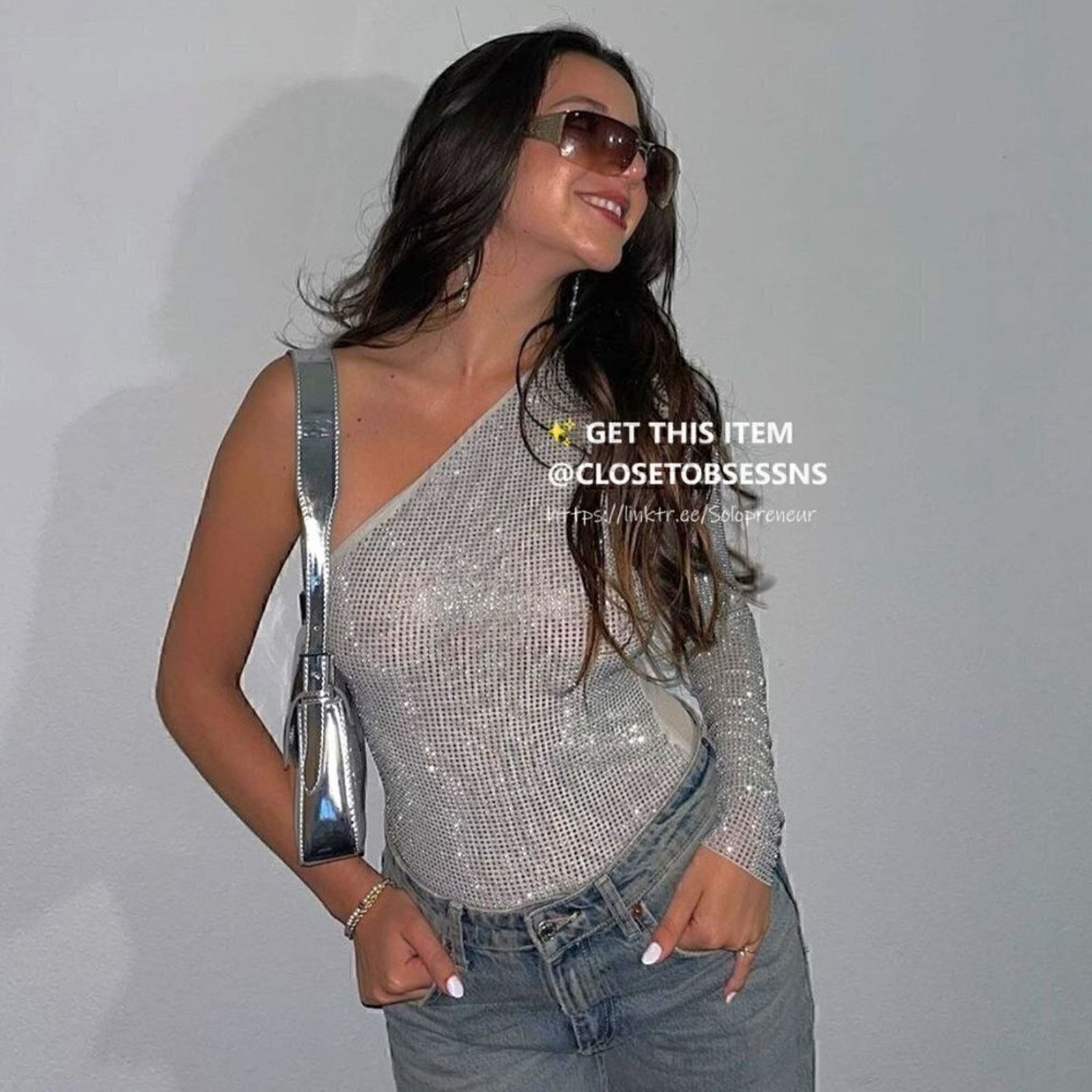 Zara ZARA Blogger Fave One Shoulder Embellished Bodysuit NWT Size M / US 6-8 / IT 42-44 - 19 Thumbnail
