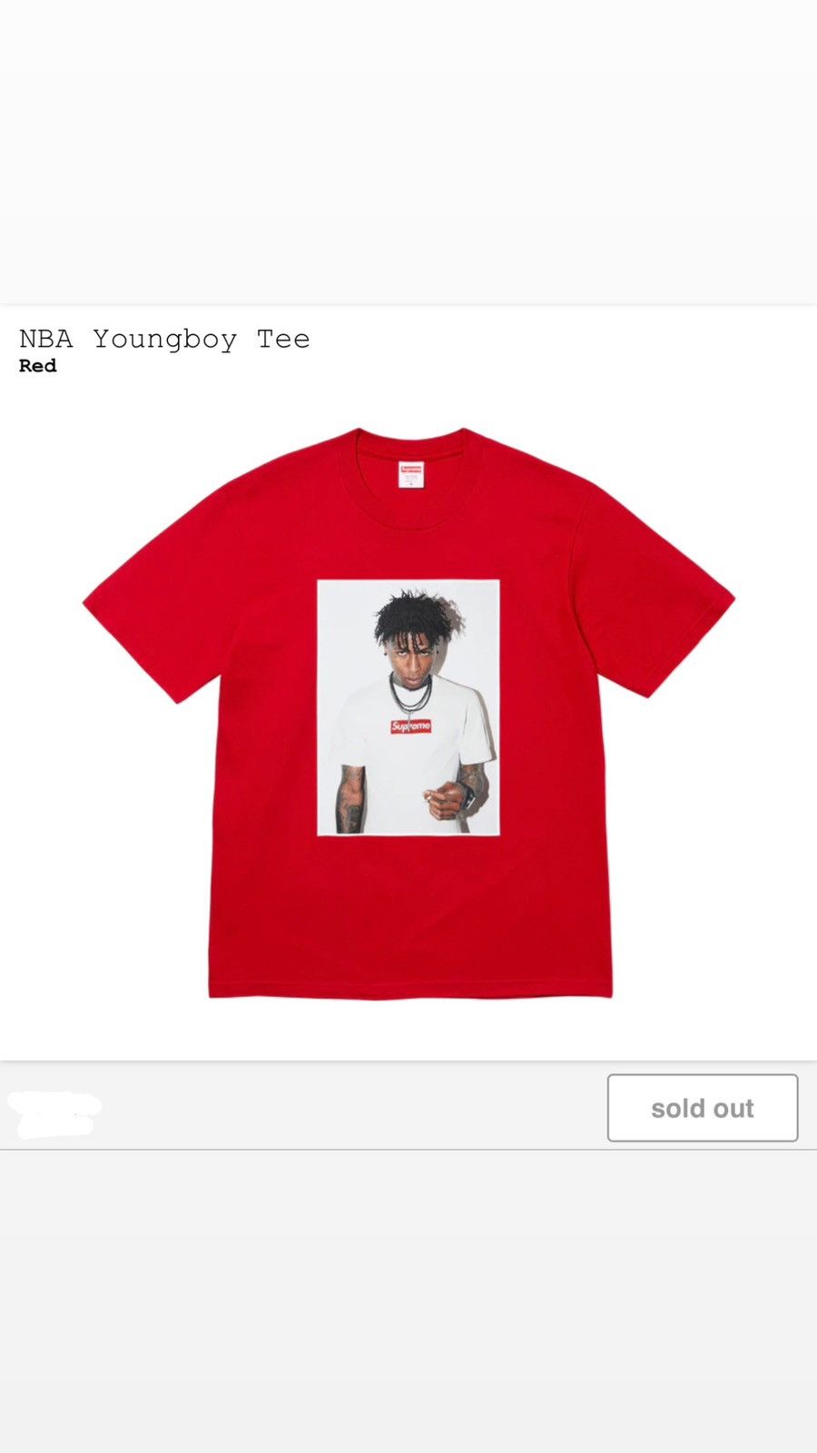 Supreme Supreme NBA Youngboy Tee | Grailed