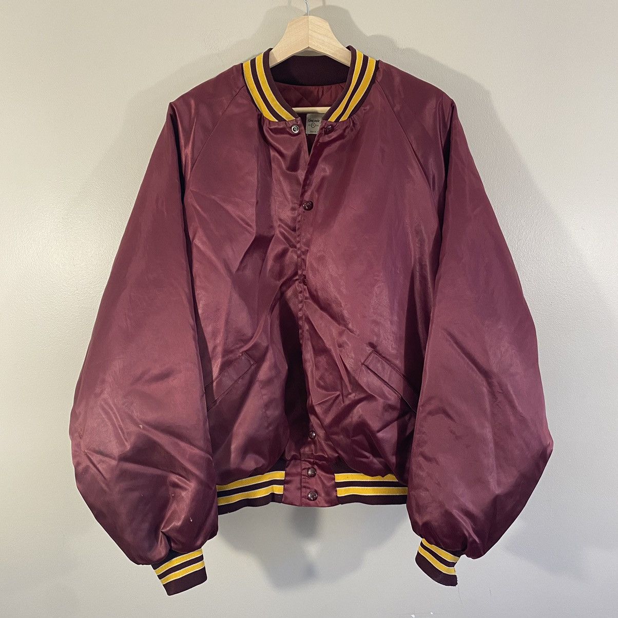 Vintage Vintage 80s Satin Bomber Jacket USA Made XL Size US XL / EU 56 / 4 - 1 Thumbnail