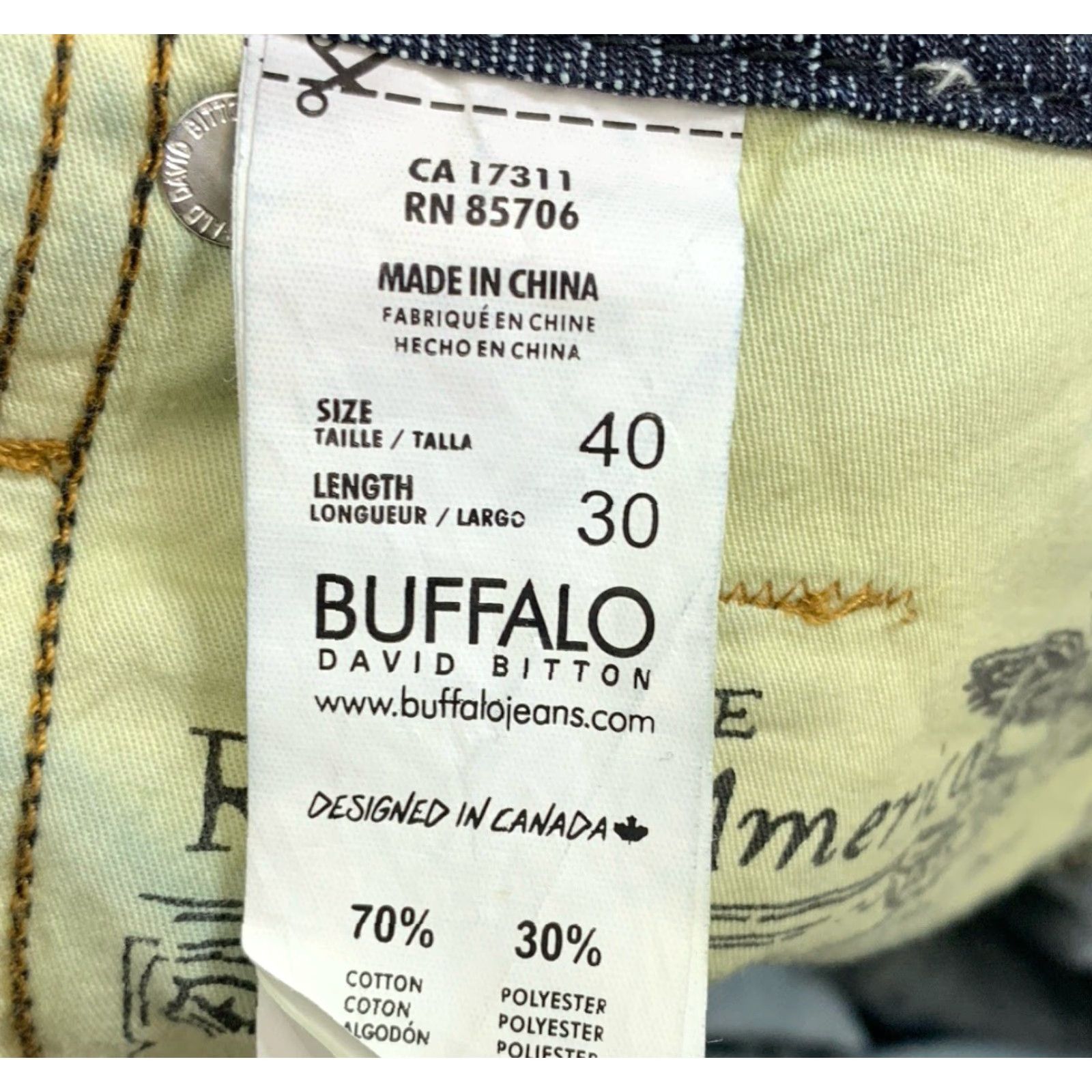 Buffalo David Bitton Buffalo David Bitton Jeans Mens 40x31 Blue Driven Basic Relaxed Whiskered Size US 40 / EU 56 - 7 Thumbnail