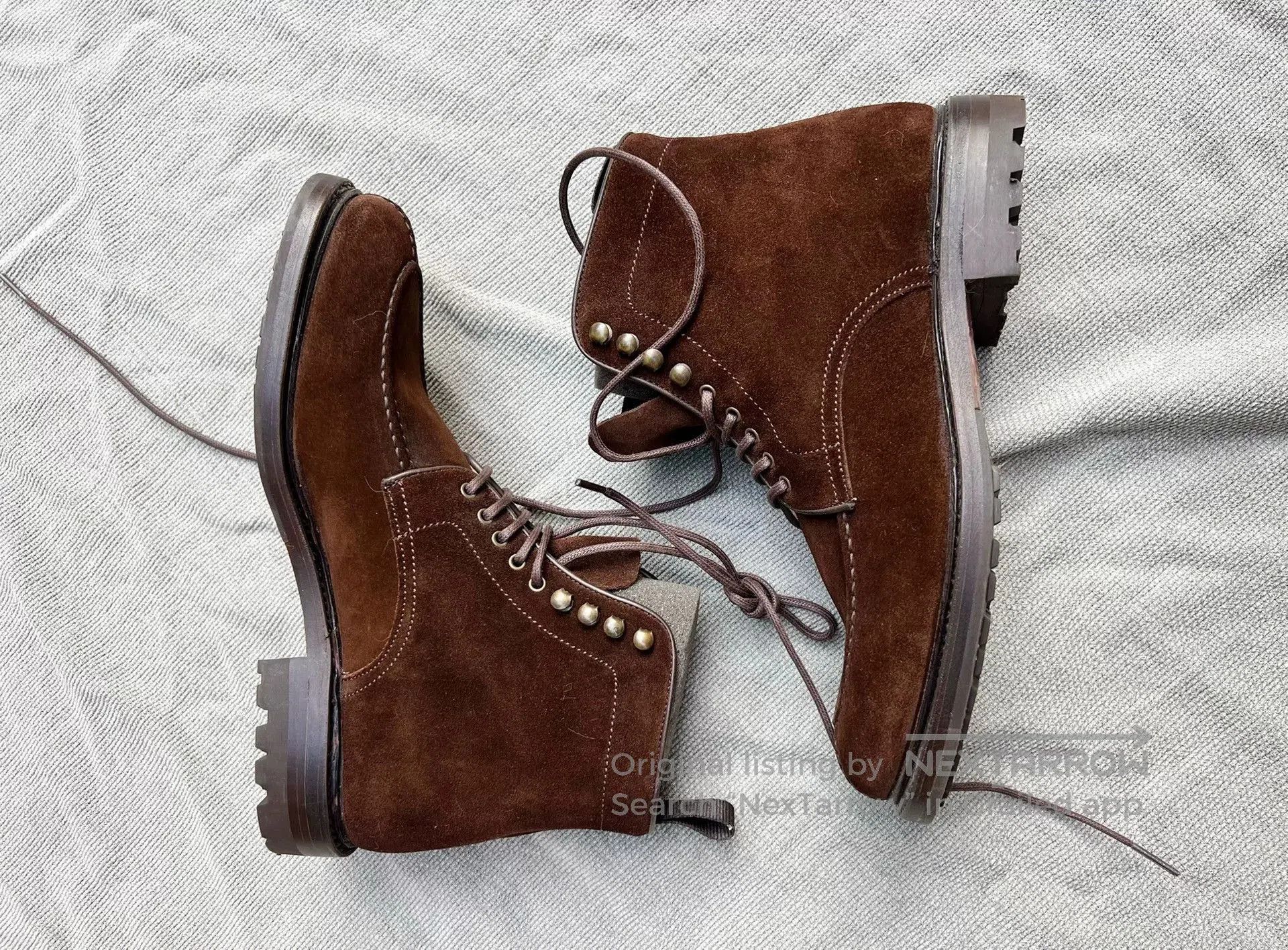 Berwick 1707 Berwick1707 Handmade Spanish Suede Tanker Boots. Size US 6 / EU 39 - 1 Thumbnail