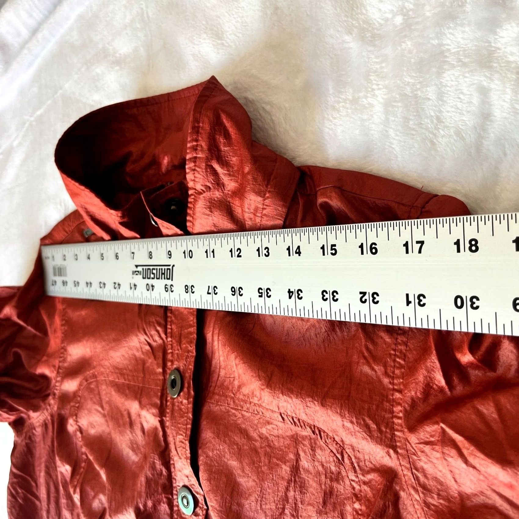 Vintage Chico's Zenergy Womens Windbreaker Jacket Coat Drawstring Orange Large 2 Nylon Zip Full Zip Lightweight Pockets Size XS / US 0-2 / IT 36-38 - 5 Thumbnail