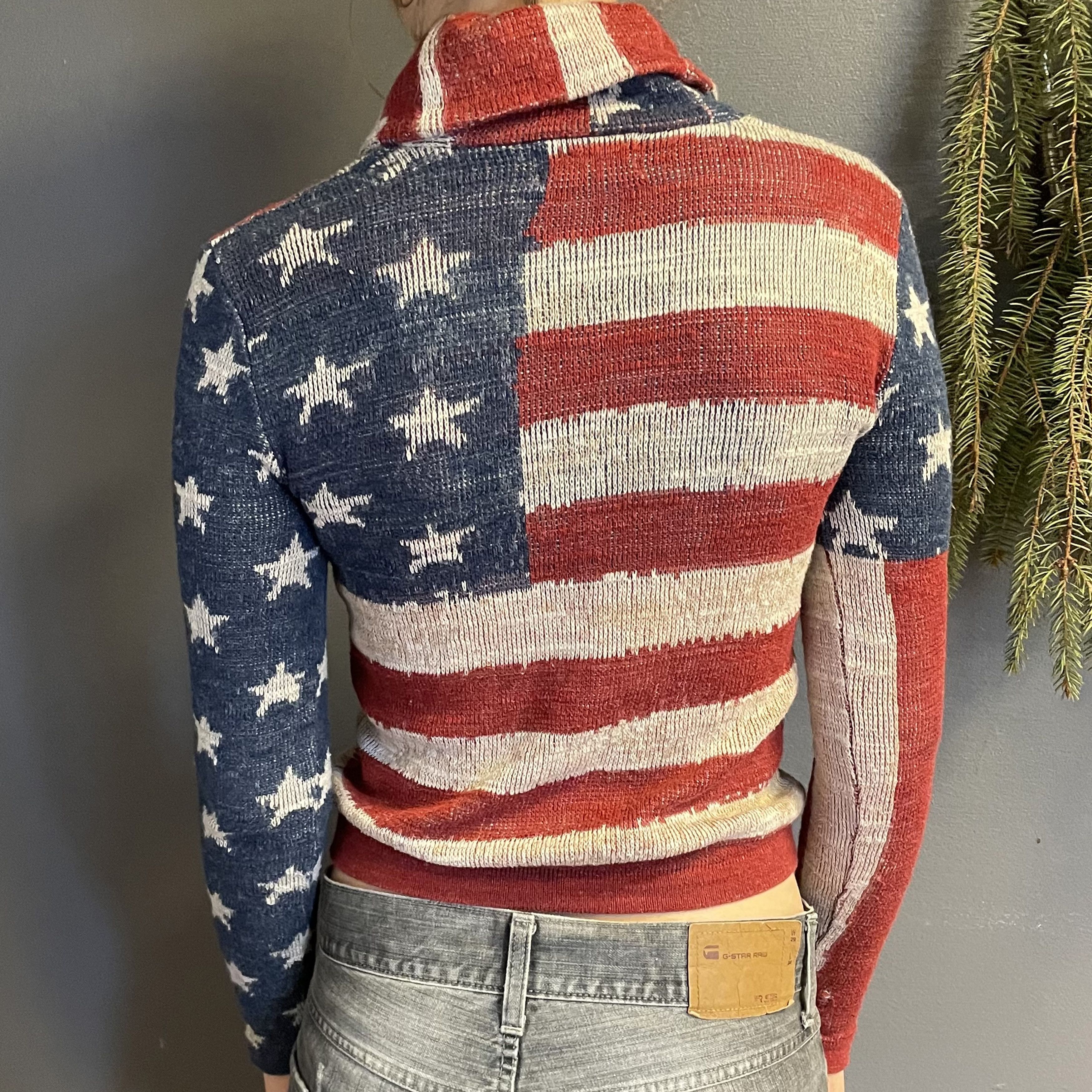 Denim & Supply Ralph Lauren × Polo Ralph Lauren × Ralph Lauren 2010's Ralph Lauren Flag Cardigan Size XS / US 0-2 / IT 36-38 - 6 Thumbnail