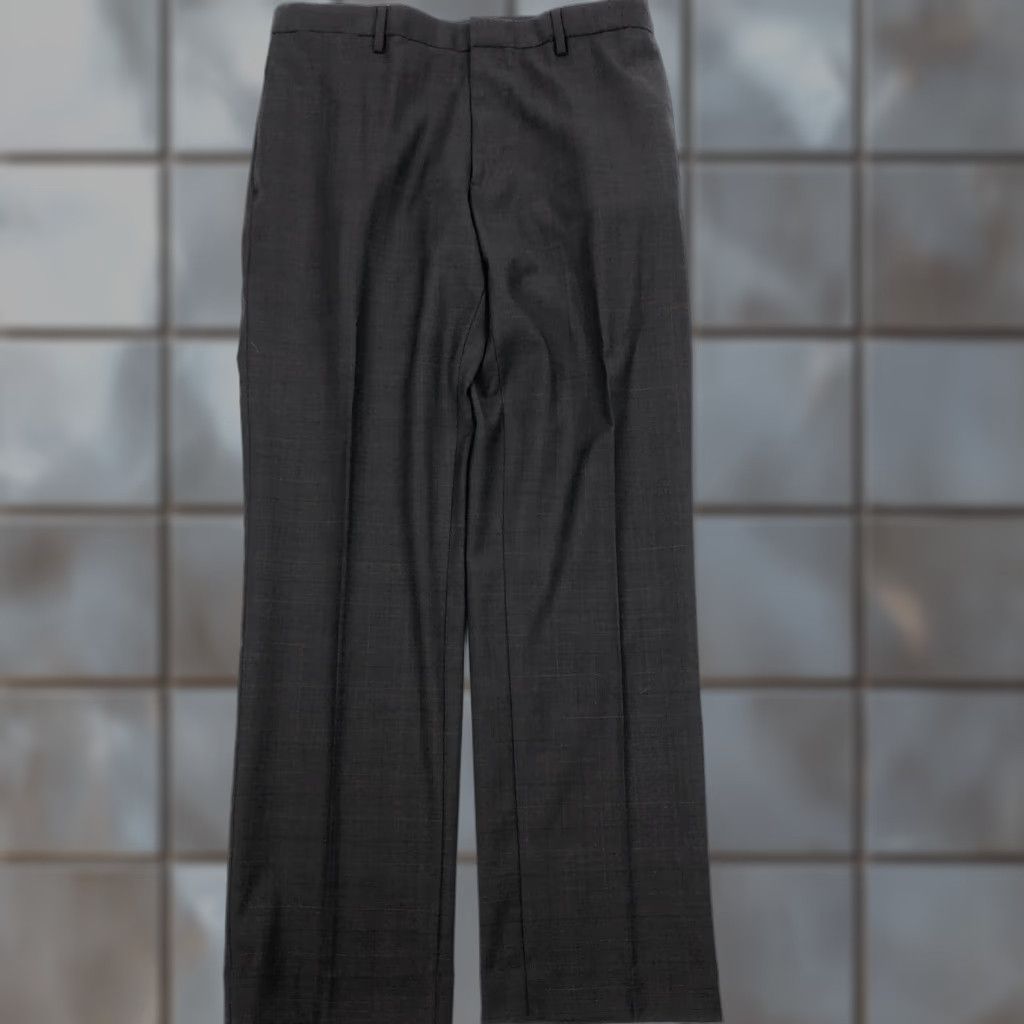 Banana Republic VINTAGE Banana Republic Classic Fit Pants Mens 33x32 Brown Wool Blend Plaid Check Dress Pants Size US 33 - 1 Thumbnail