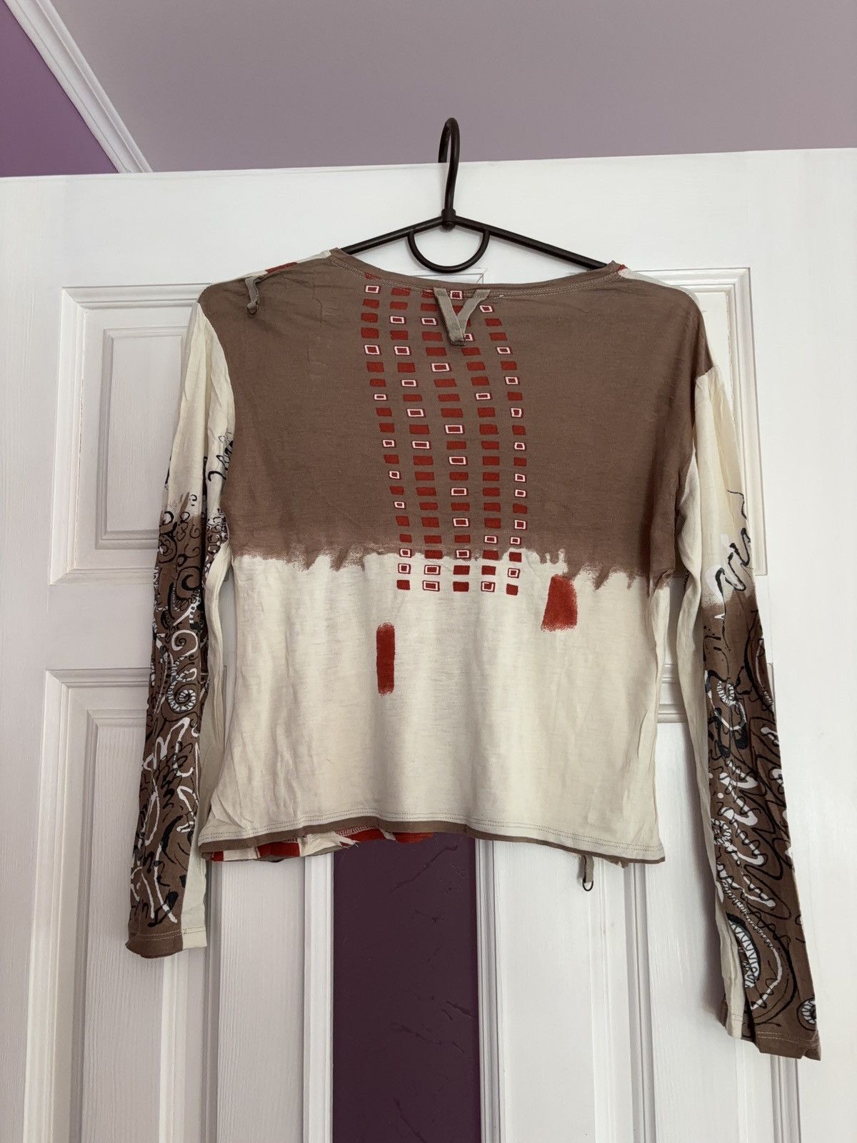 Vintage VINTAGE FRENCH PRINTED FACE TOP 00s LONG SLEEVE Size M / US 6-8 / IT 42-44 - 2 Thumbnail