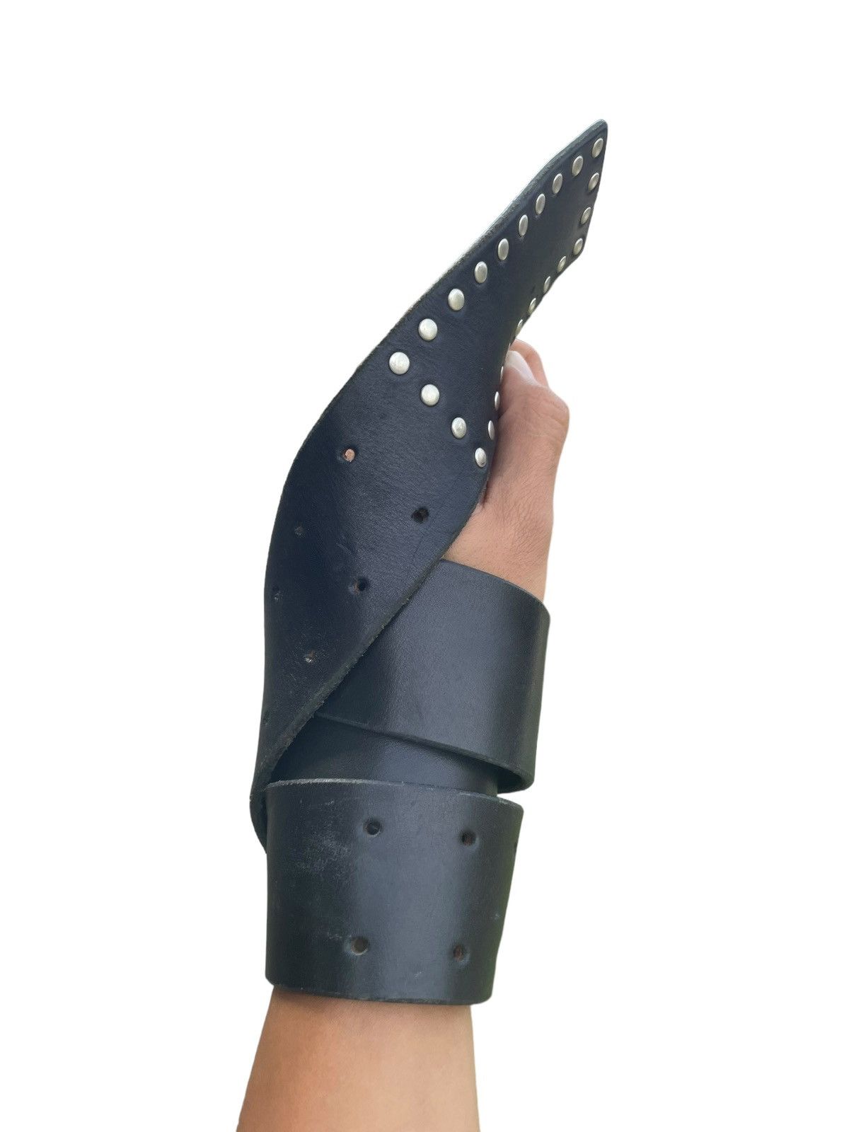 Yohji Yamamoto Y’s Yohji Yamamoto Studded Kenya Leather Belt Size ONE SIZE - 6 Thumbnail