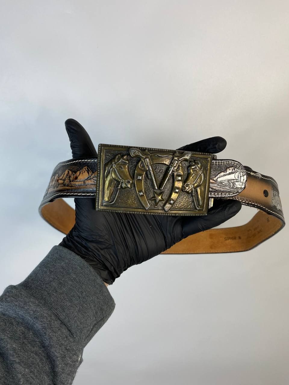Cowboy Equipment × Leather × Vintage Vintage streetwear designer y2k cowboy lether belt Size ONE SIZE - 1 Thumbnail