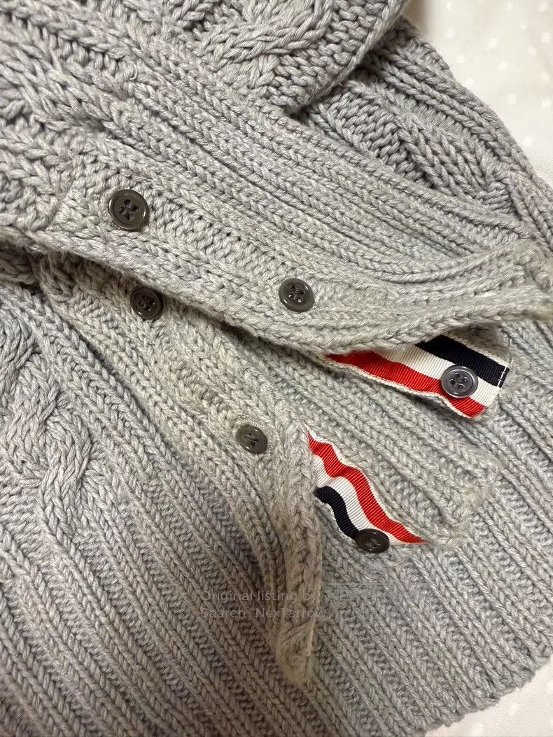 Thom Browne Thom Browne Gray Tweed Knit Cardigan Size US L / EU 52-54 / 3 - 7 Thumbnail