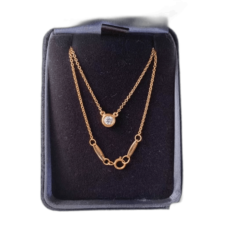 Tiffany & Co. Tiffany 18K Rose Gold Diamond Necklace Size ONE SIZE - 1 Thumbnail