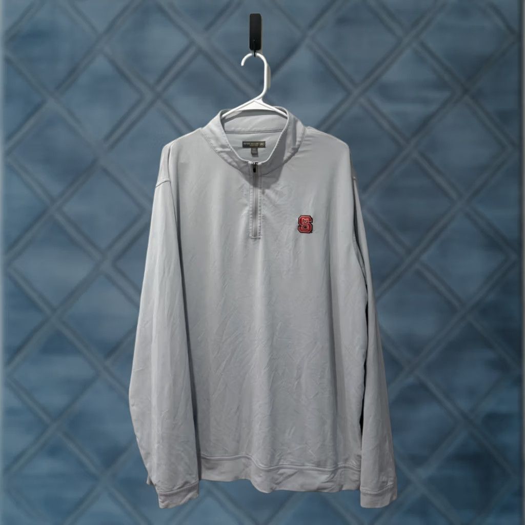 Peter Millar Peter Millar Summer Comfort Men's 2XL Gray 1/4 Zip Pullover Sweater Shirt Sleeve Long Sleeve Polyester Pullover" Size US XXL / EU 58 / 5 - 1 Thumbnail