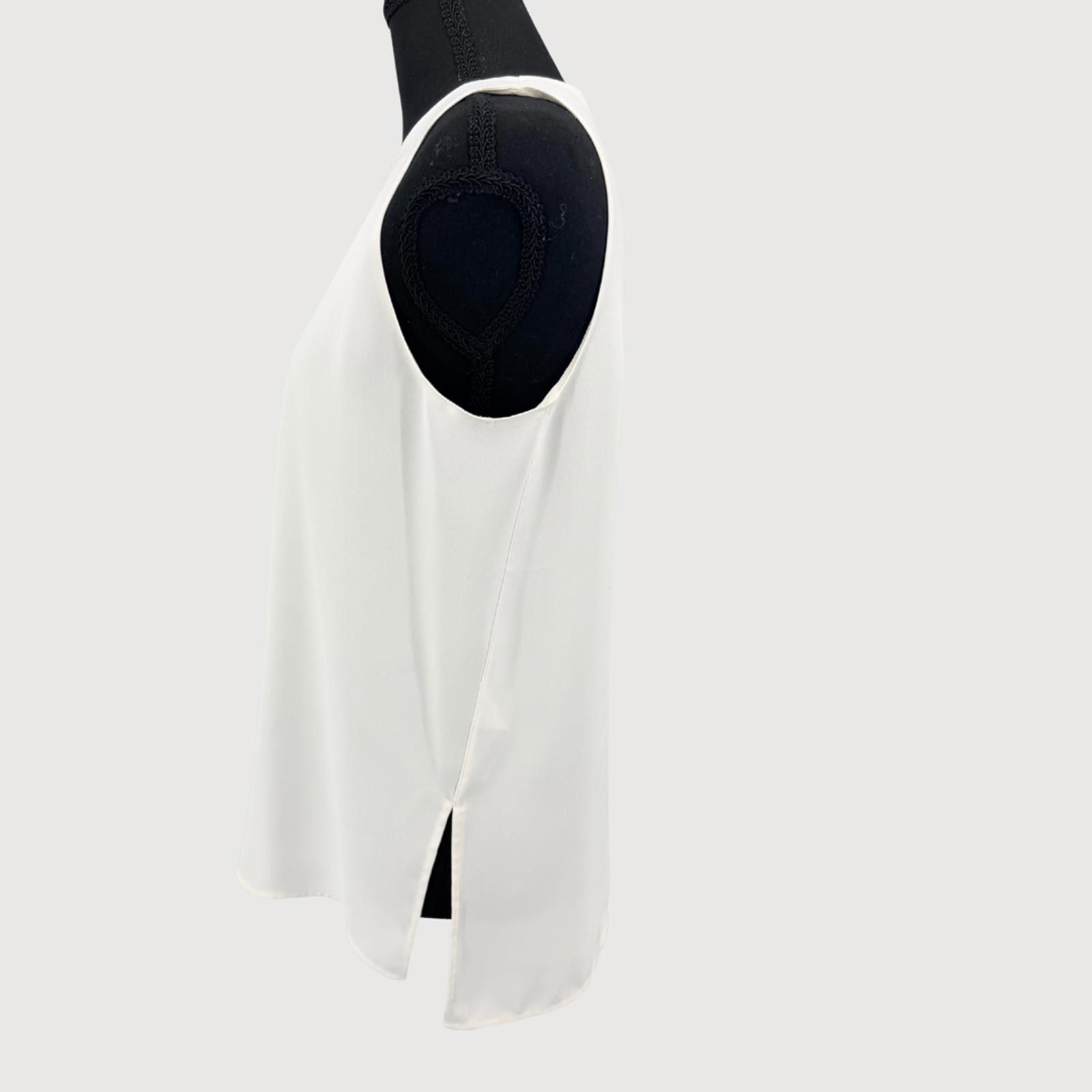 Vince Vince Bonded Tank Off White Minimalist Top S Size S / US 4 / IT 40 - 3 Thumbnail