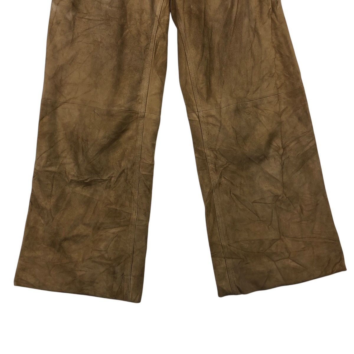 Ralph Lauren Archival Ralph Lauren Suede Leather Wide Leg Pants Size US 30 / EU 46 - 6 Thumbnail