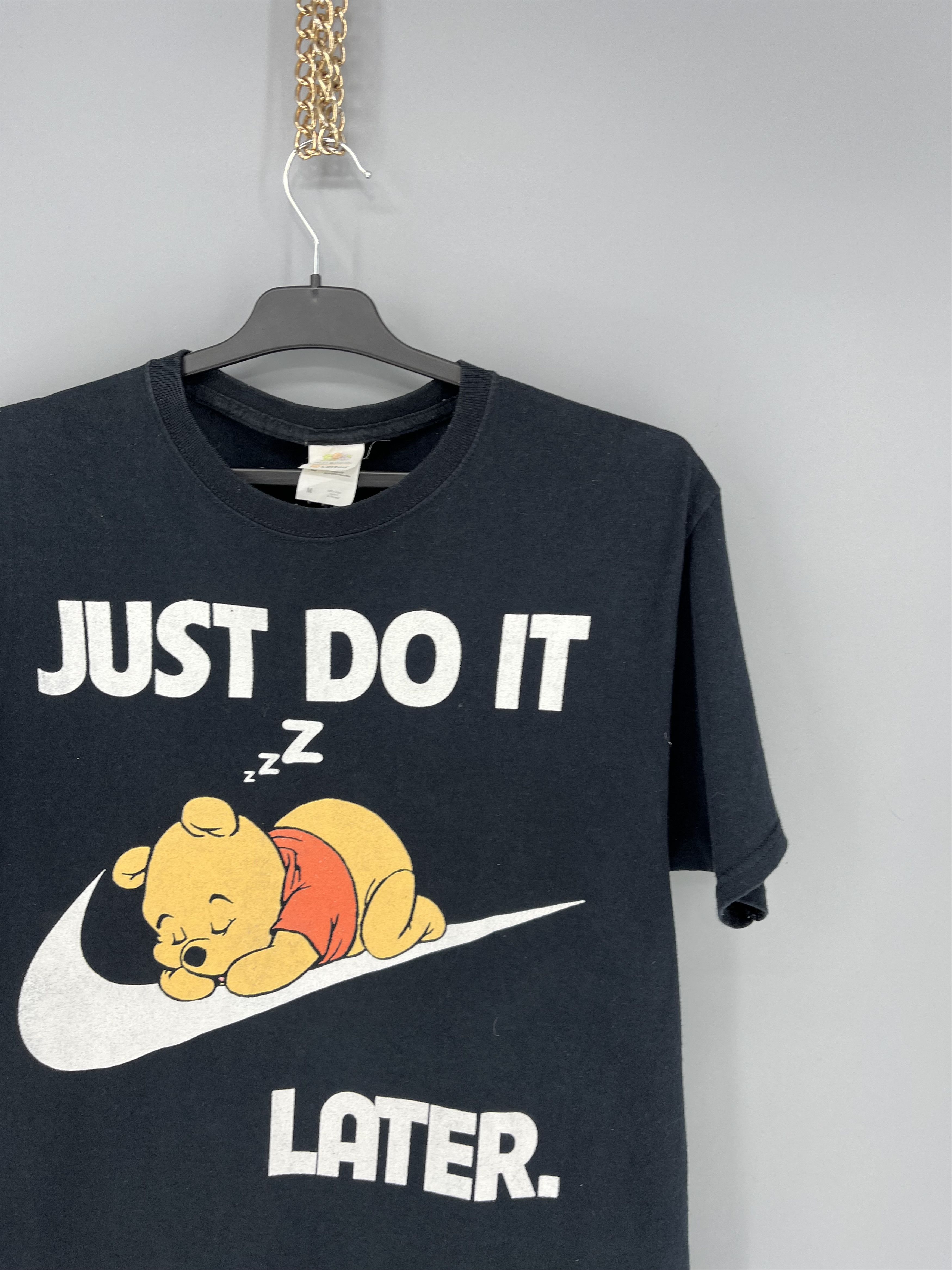 Other Vintage Winnie the Pooh Adult “ Just Do It Later ” Humor Tee Size US M / EU 48-50 / 2 - 5 Thumbnail