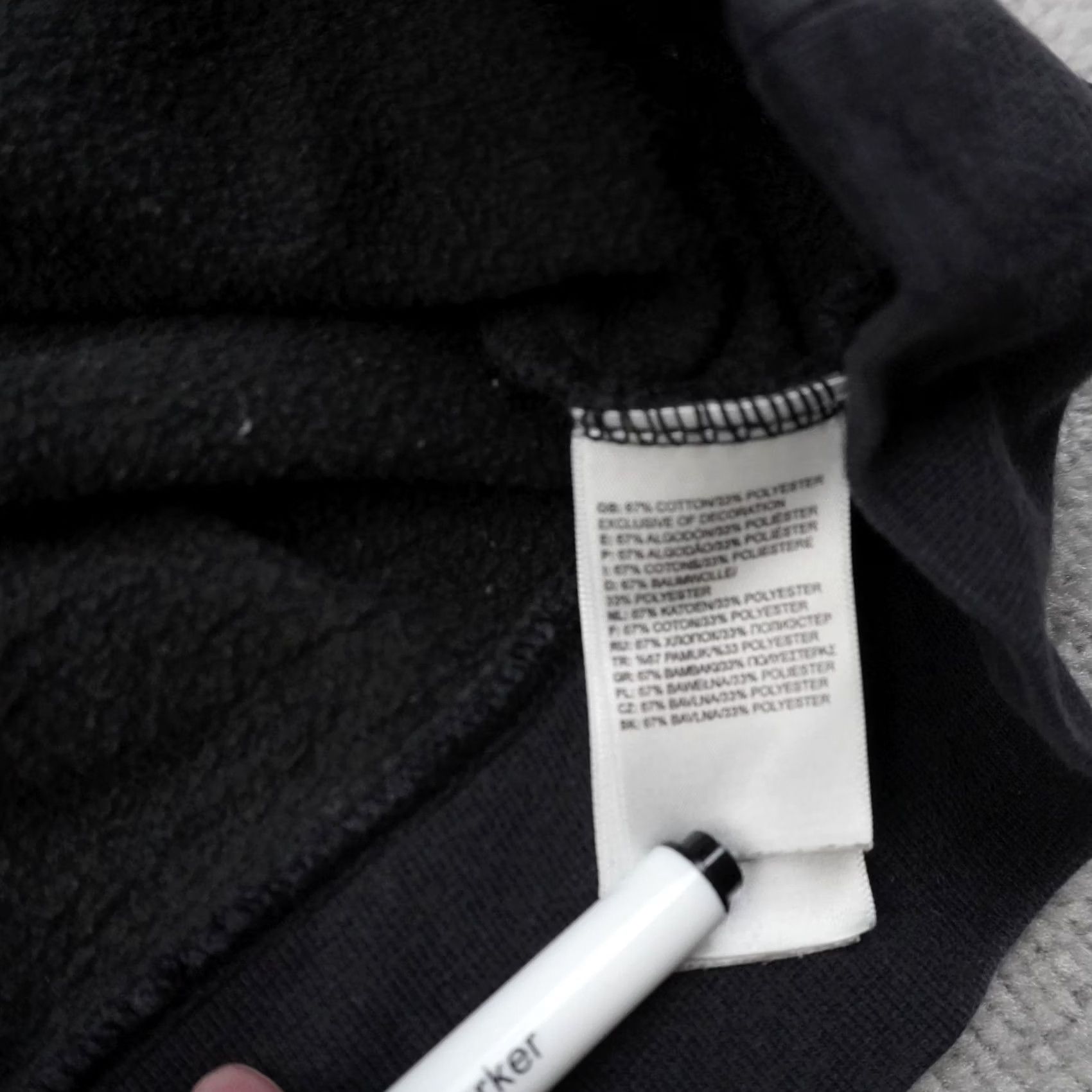 The North Face The North Face Logo Spellout Mens Medium Black Long Sleeve Hoodie Size US M / EU 48-50 / 2 - 6 Thumbnail