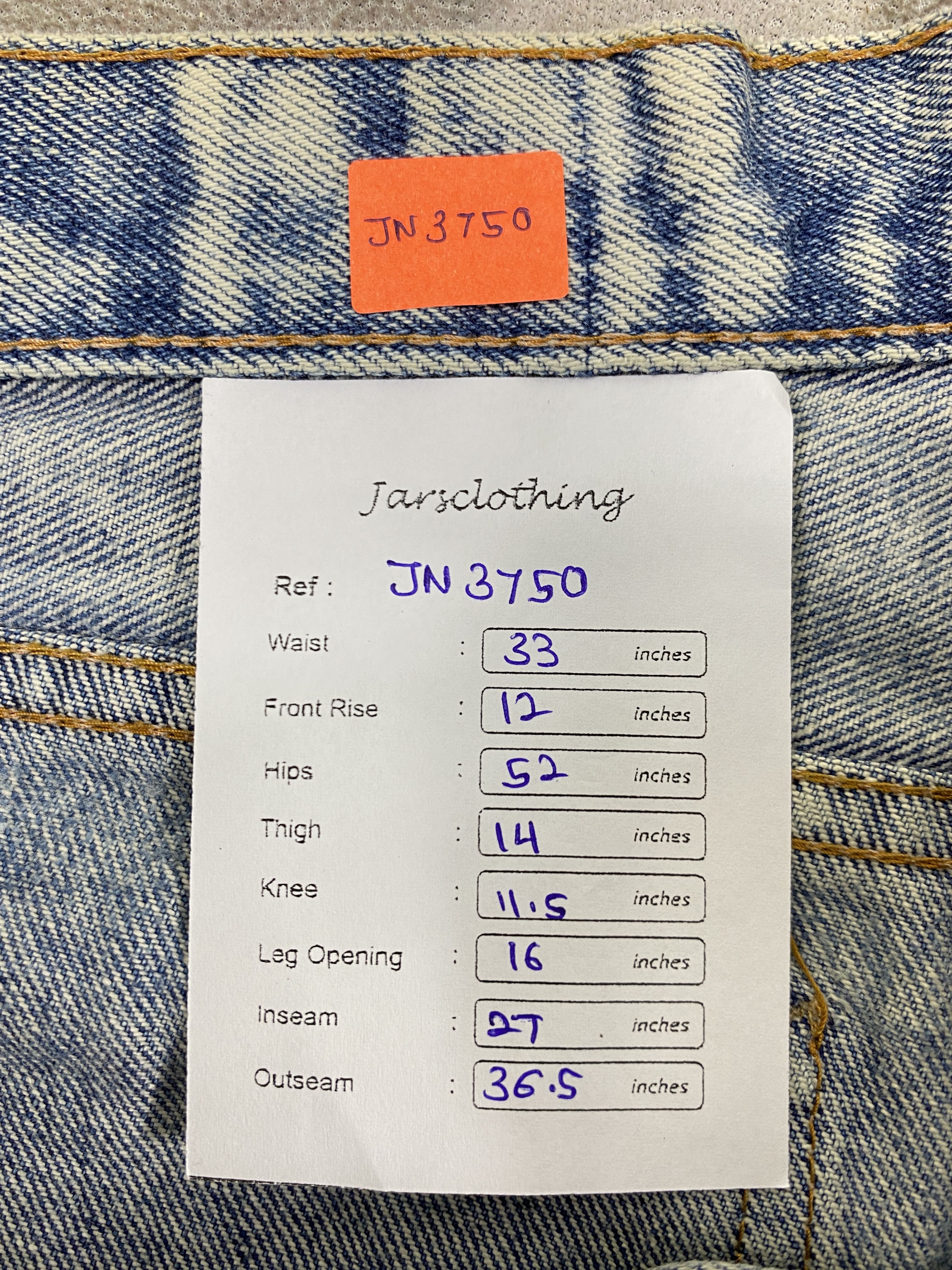 Japanese Brand Distressed Blue Vintage Baggy Jeans 33x27 Denim- JN3750 Size US 33 - 8 Thumbnail