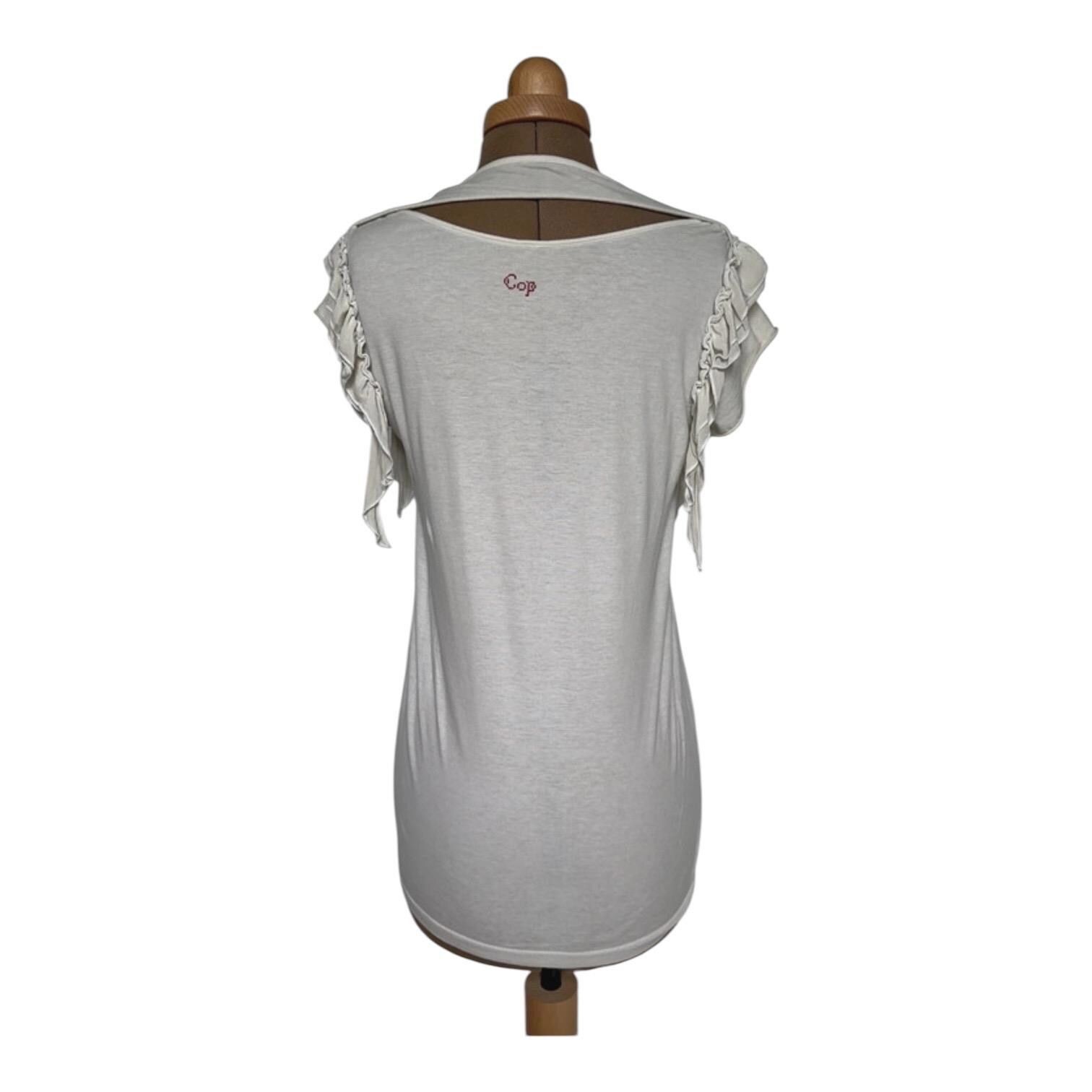 Cop Copine The Cop Copine Cutout Frilly Tee Size ONE SIZE - 3 Thumbnail