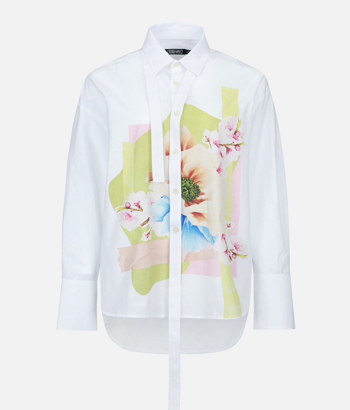 Evisu White Evivsu floral collage print oversized shirt Size M / US 6-8 / IT 42-44 - 1 Thumbnail