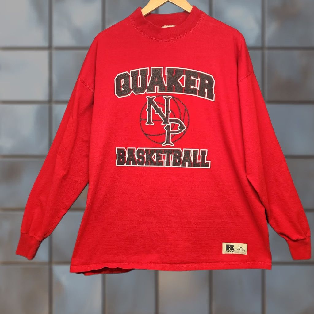 Russell Athletic VINTAGE University of Pennsylvania Quaker Basketball Russell Athletic Shirt Mens XL Red Long Sleeve Crew Neck Mens XL Red Russell Athletic T-Shirt 80s Size US XL / EU 56 / 4 - 1 Thumbnail