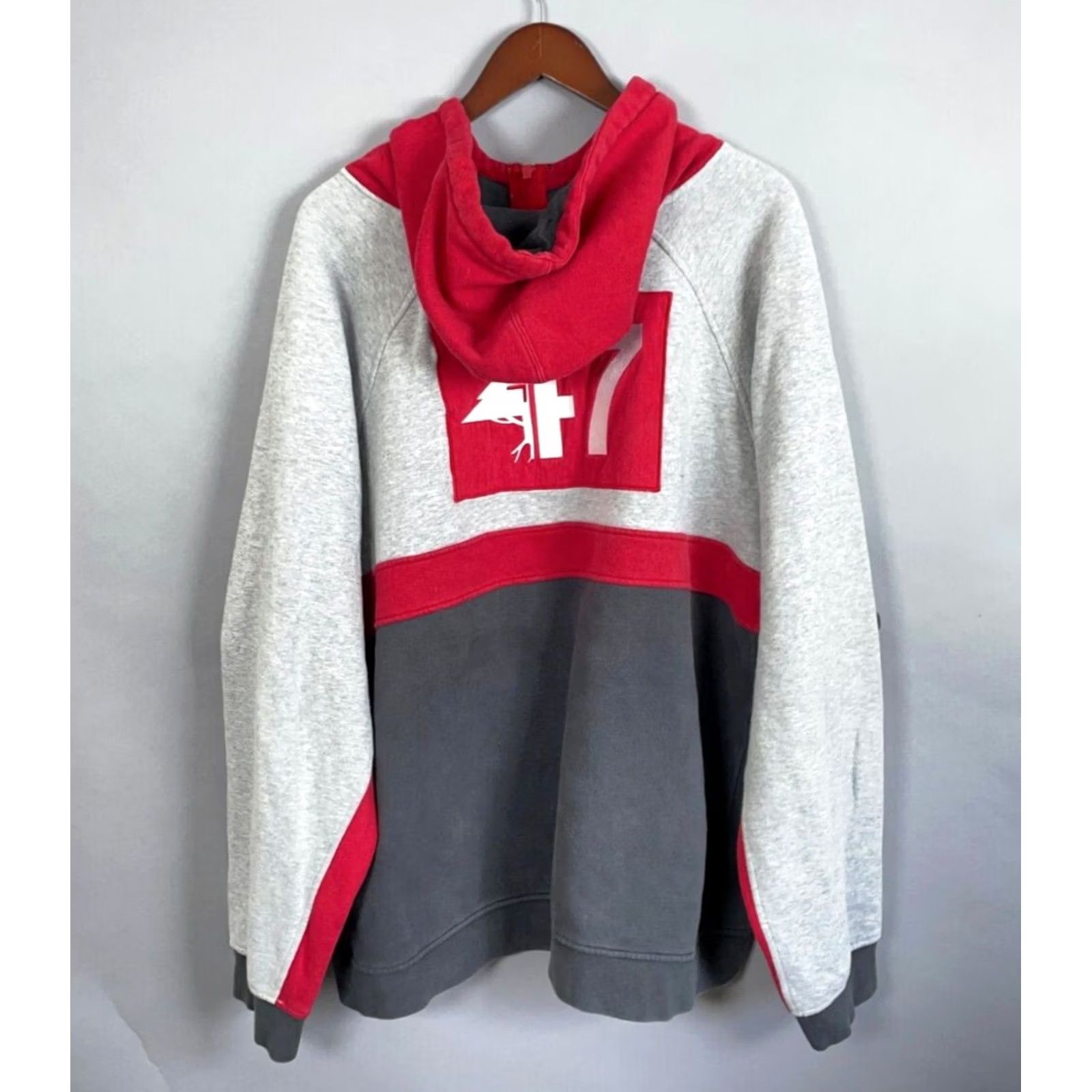 Vintage LRG Hoodie Men's 4XL Gray 1/4 Zip Heavyweight Sweatshirt Pullover Crew Neck Long Sleeve Pockets Graphic Print Hip Hop Style Fir 4XL Mens Size US XXL / EU 58 / 5 - 2 Thumbnail