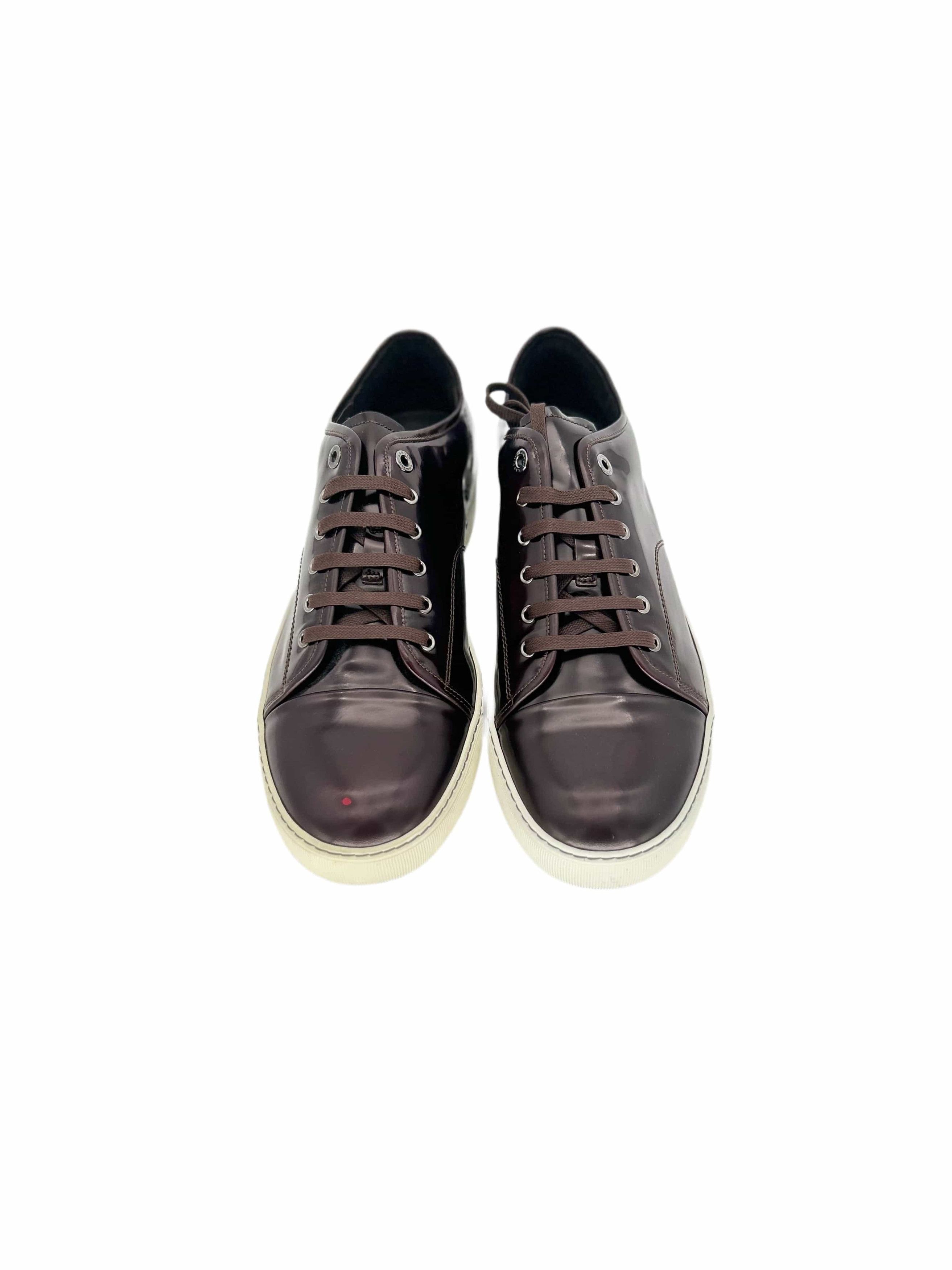 Lanvin Lanvin Bordeaux Hi Shine Tennis Sneaker Size US 11 / EU 44 - 3 Thumbnail