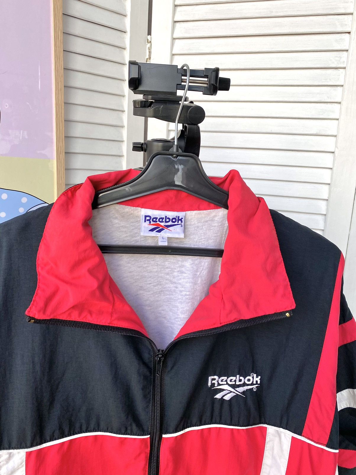Reebok × Vintage Vintage Reebok Track Retro Jacket Striped 90s 80s Red Size US L / EU 52-54 / 3 - 6 Thumbnail