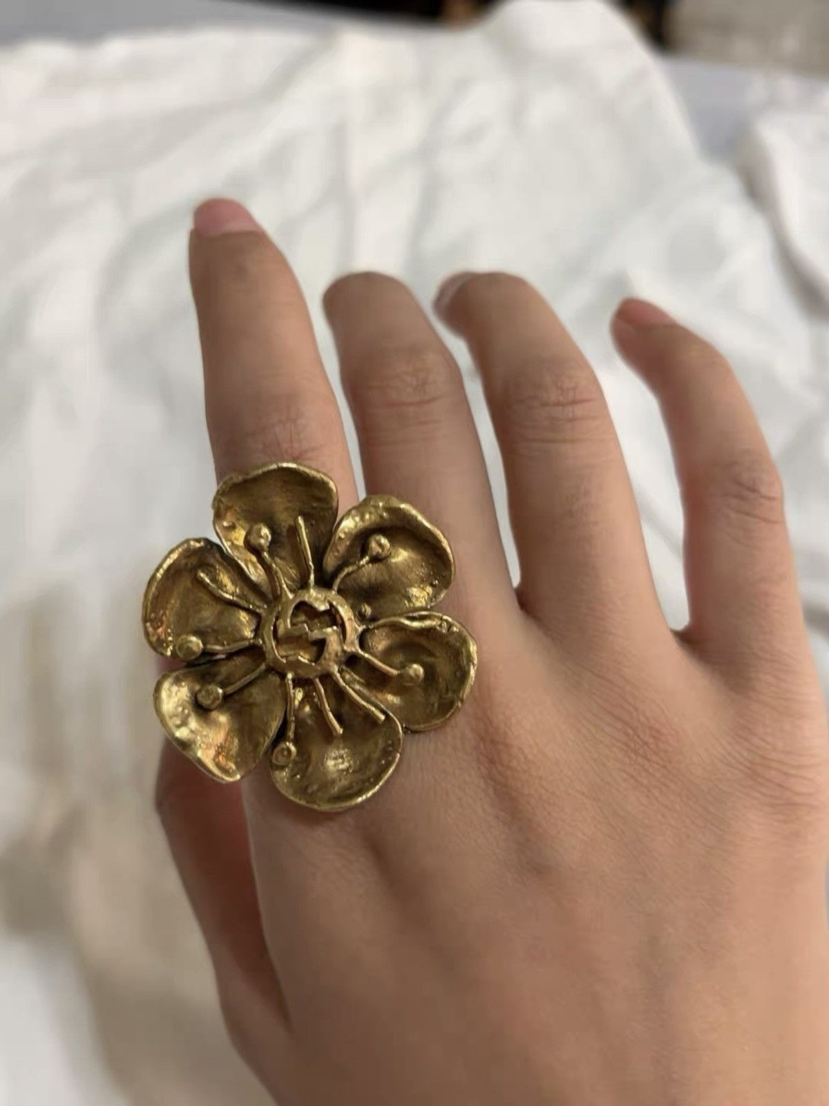 Gucci Metal flower ring Size ONE SIZE - 2 Thumbnail