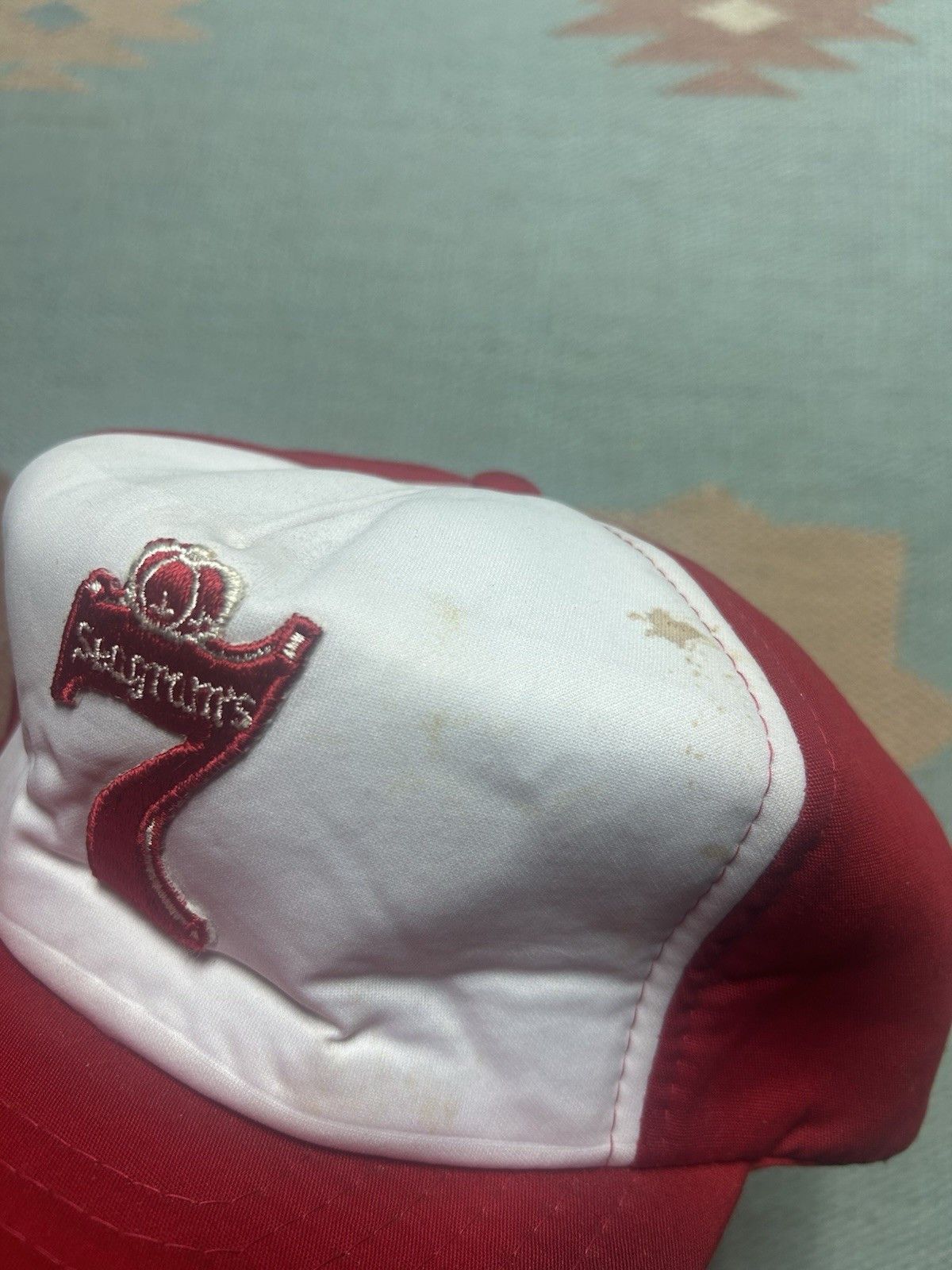 Vintage Vtg trucker hat seagrams beer drinking 7 80s 90s Snap NOS Size ONE SIZE - 4 Thumbnail