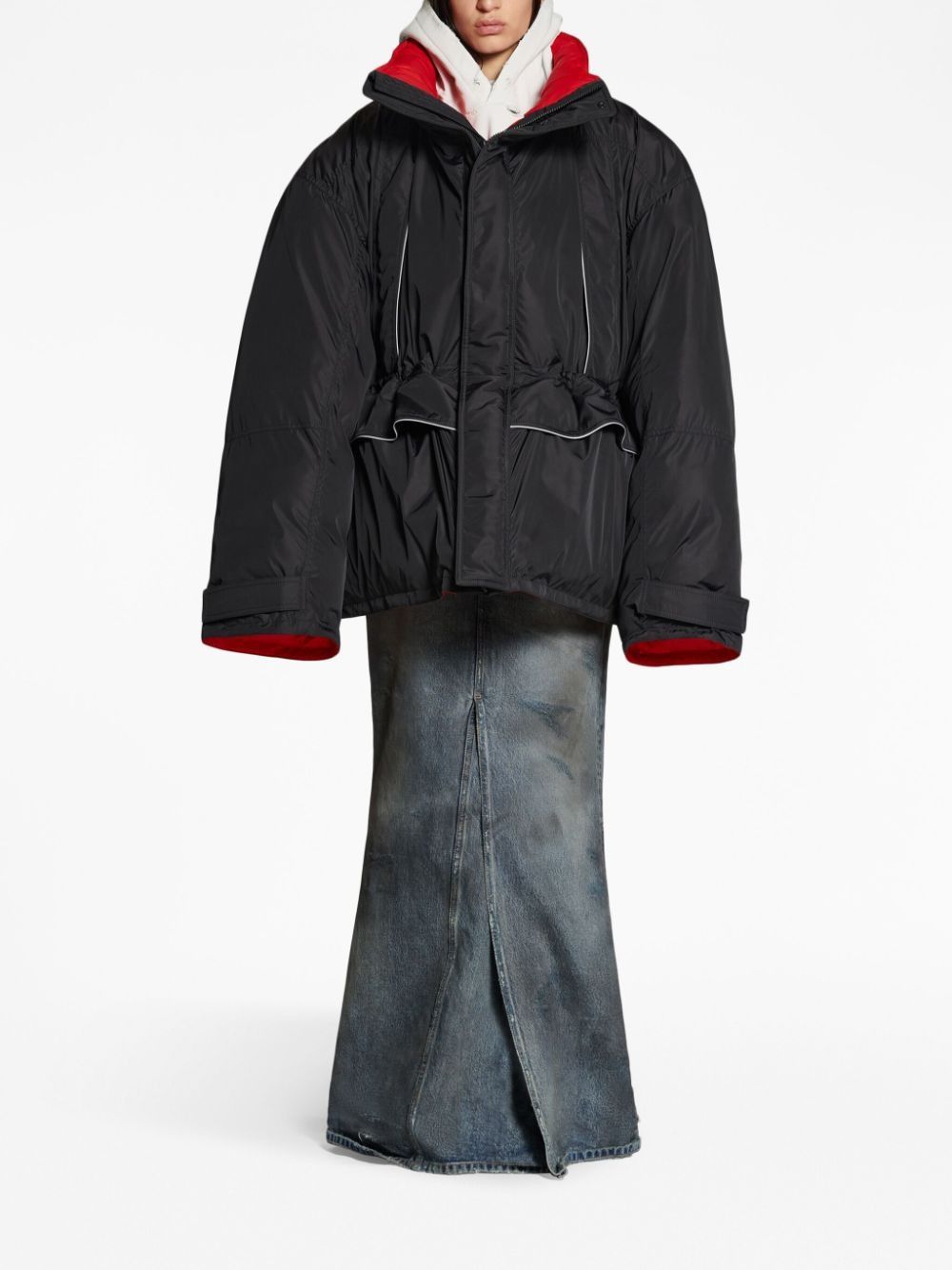 Balenciaga o1w1db10425 Wrap Parka in Black Size US XXL / EU 58 / 5 - 2 Thumbnail