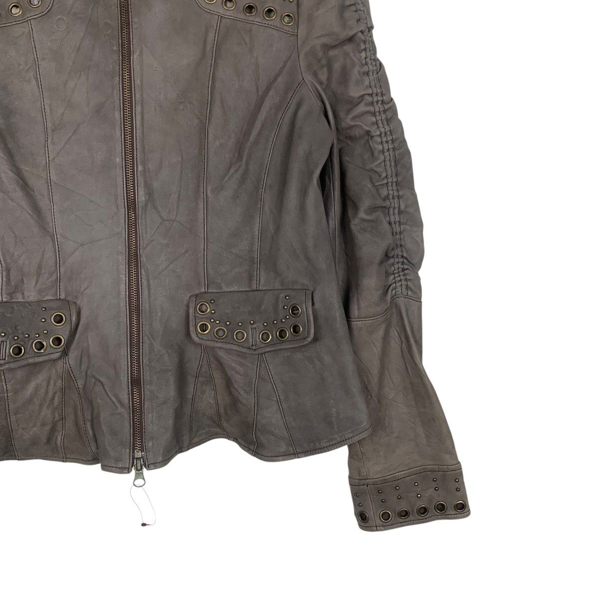 Japanese Brand Stylish Fashion Women’s Leather Jacket #1800-C16 Size S / US 4 / IT 40 - 6 Thumbnail