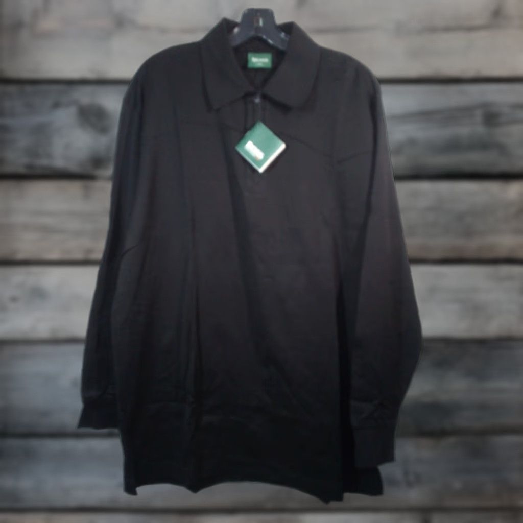 VINTAGE Boss Hugo Boss Golf Polo Shirt Men Large Black Textured