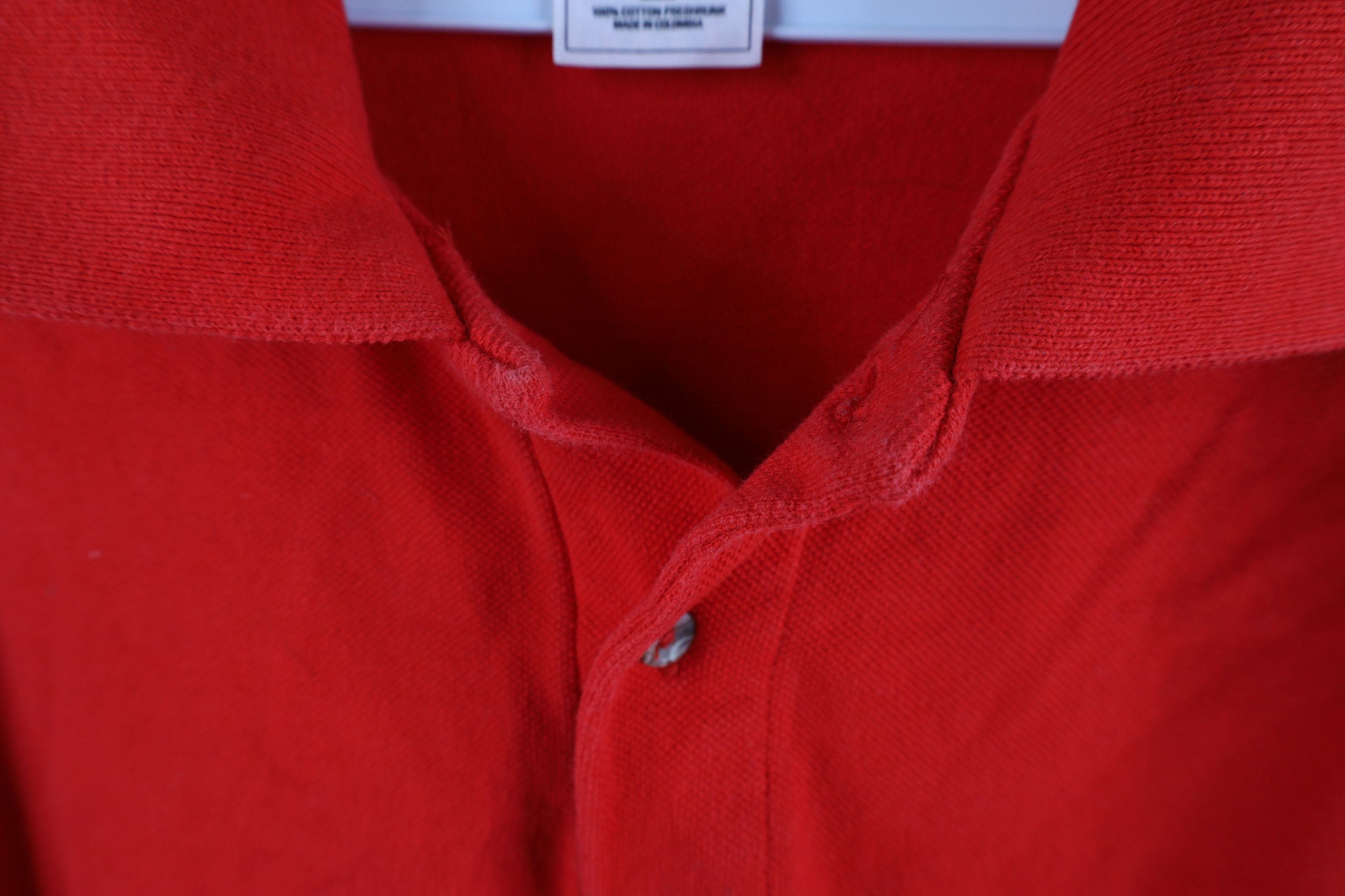 Vintage Vintage 90s Streetwear Long Sleeve Rugby Polo Shirt Red Size US L / EU 52-54 / 3 - 5 Thumbnail