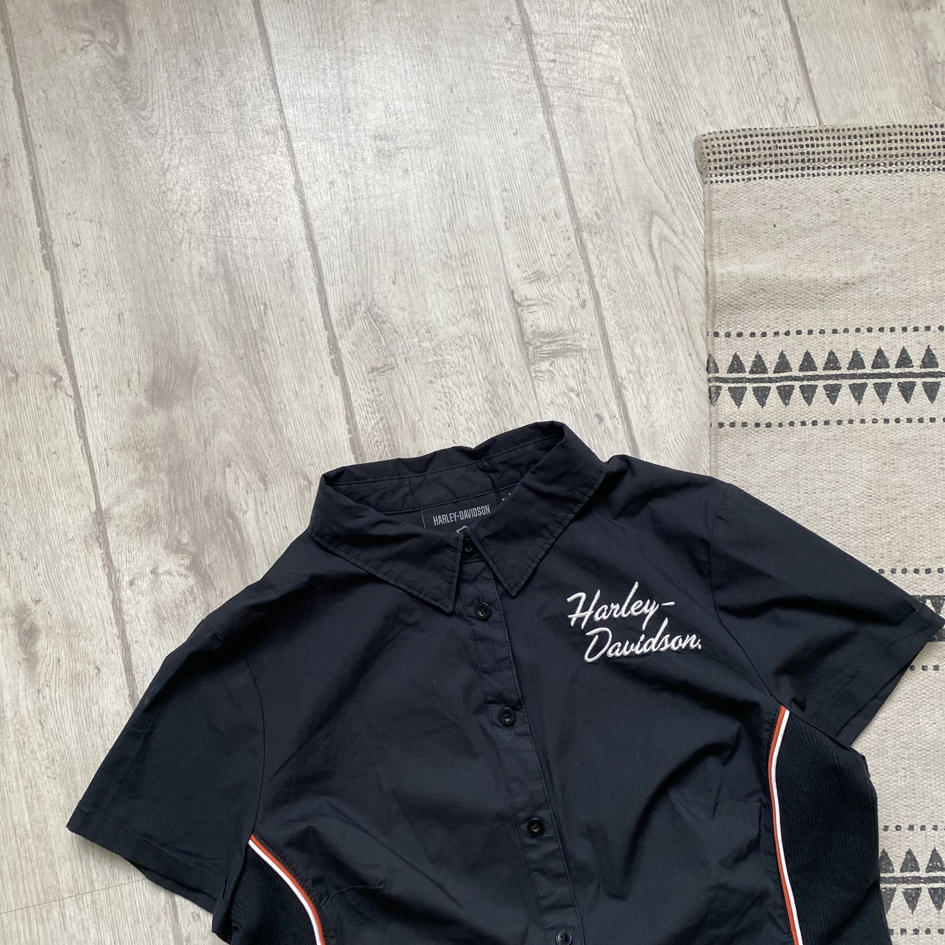 Harley Davidson 🏍️ Vintage 00s Harley Davidson Shirt blouse Big Logo Y2K Size M / US 6-8 / IT 42-44 - 3 Thumbnail